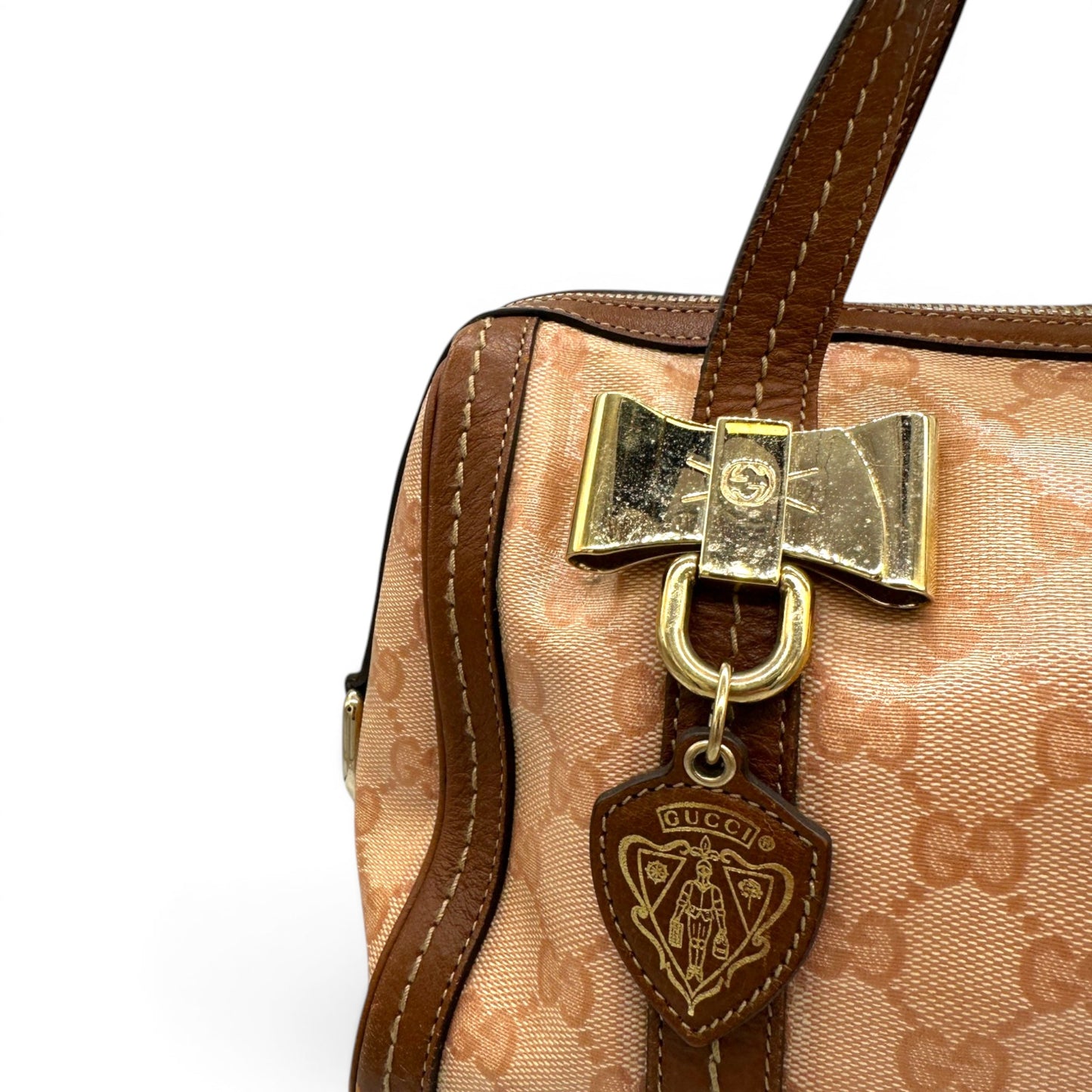 Vintage Gucci Duchessa GG Crystal Mini Boston Handbag