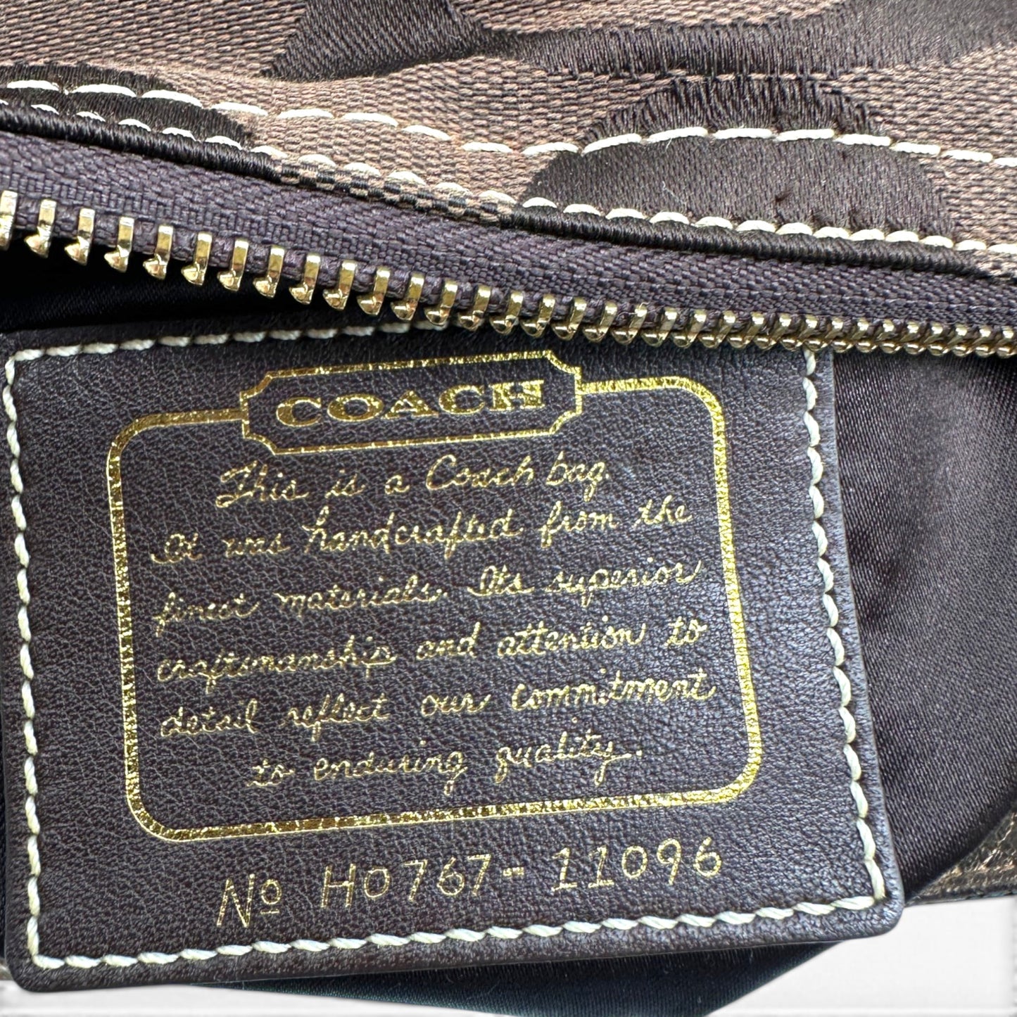 Vintage Coach 11096 East West Baguette Shoulder Bag