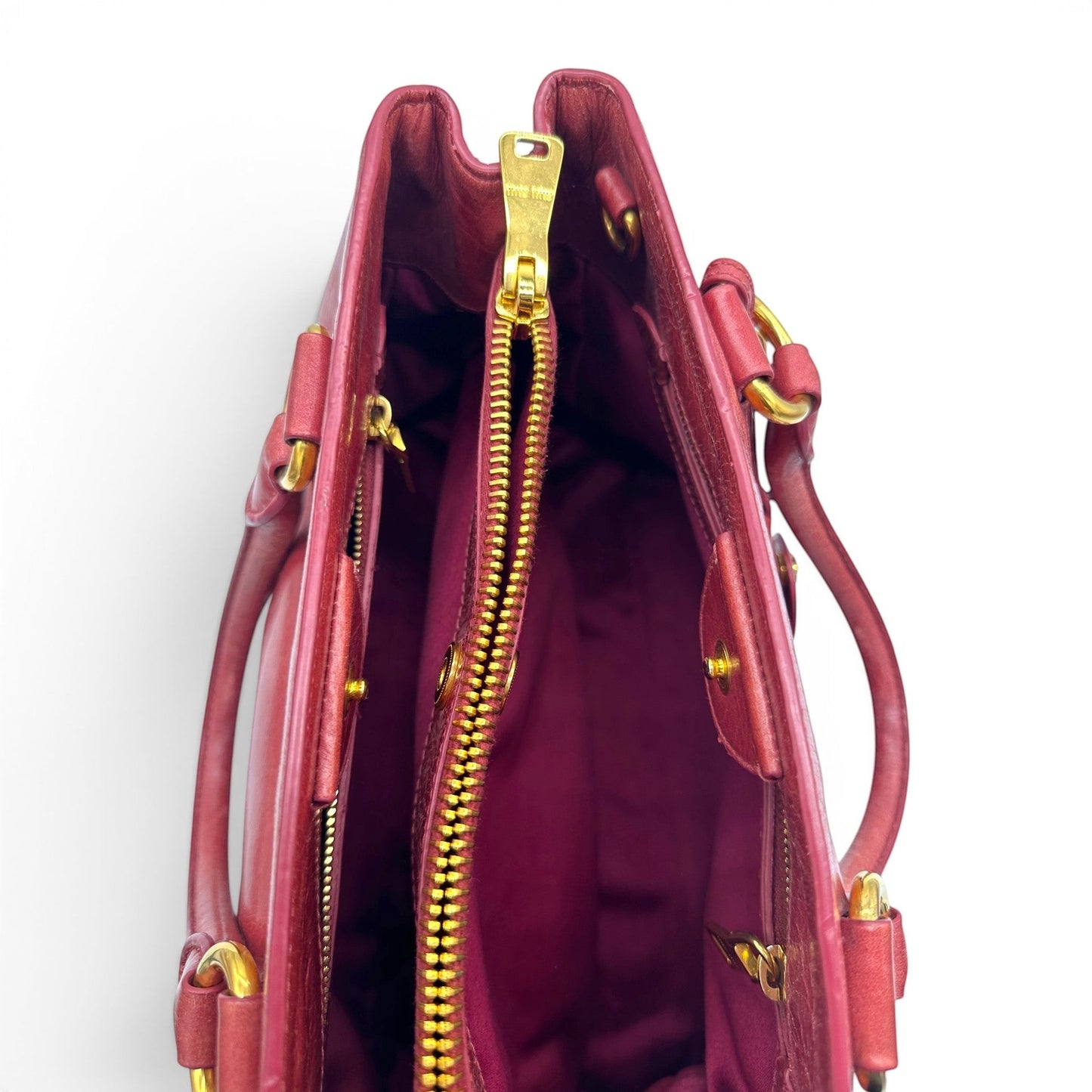 Vintage Miu Miu Vitello Shine 2-Wege-Handtasche