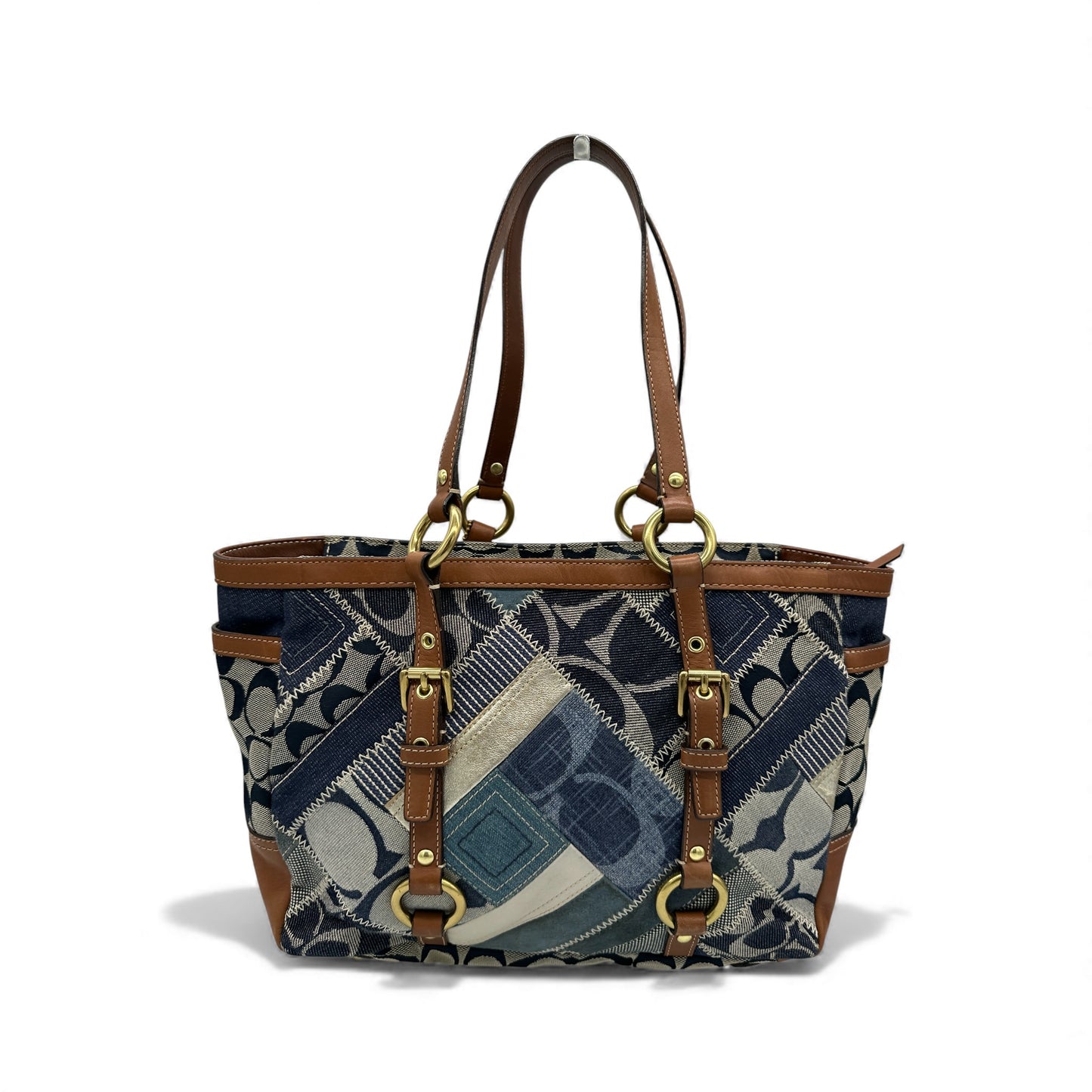 Vintage Coach 12217 Denim Patchwork Tote Shoulder Bag