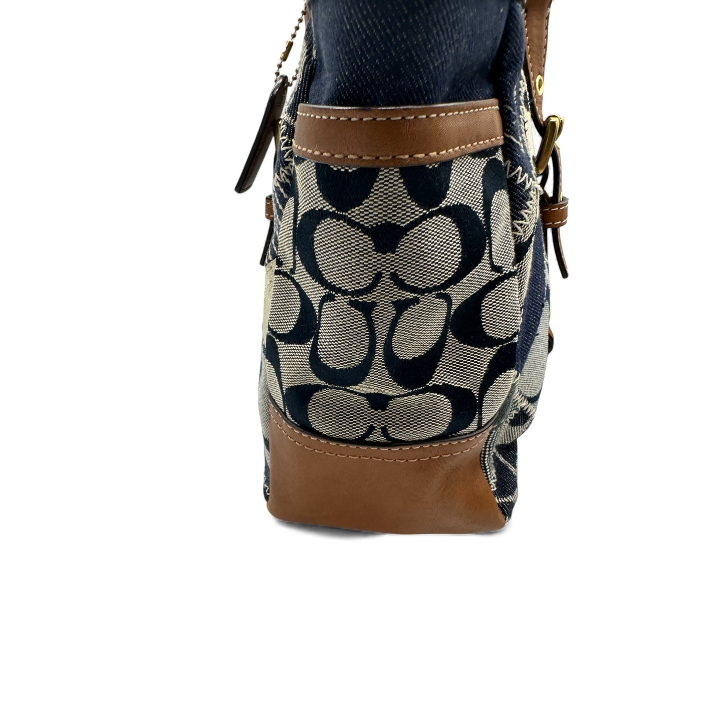 Vintage Coach 12217 Denim Patchwork Tote Shoulder Bag