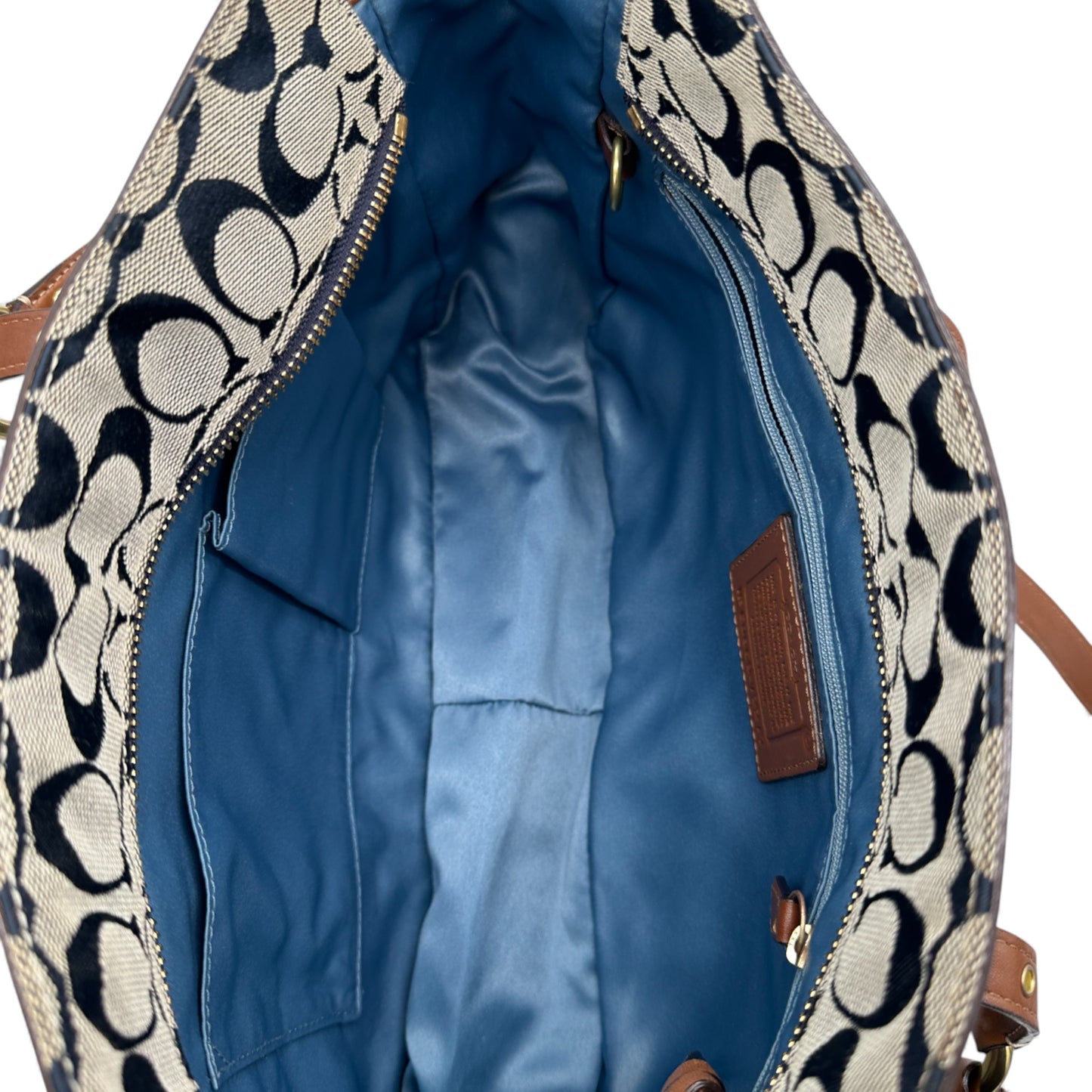 Vintage Coach 12217 Denim Patchwork Tote Shoulder Bag