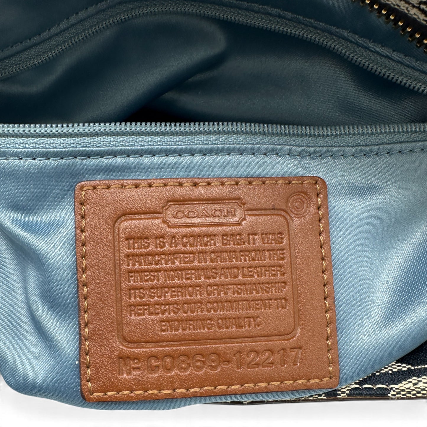 Vintage Coach 12217 Denim Patchwork Tote Shoulder Bag