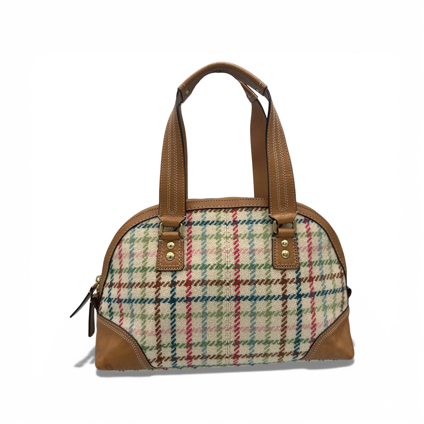 Vintage Coach F13990 Tattersall Plaid Handbag