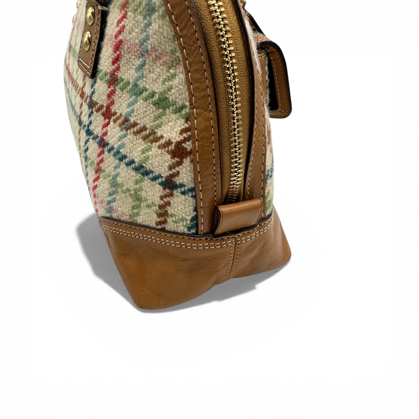 Vintage Coach F13990 Tattersall Plaid Handbag