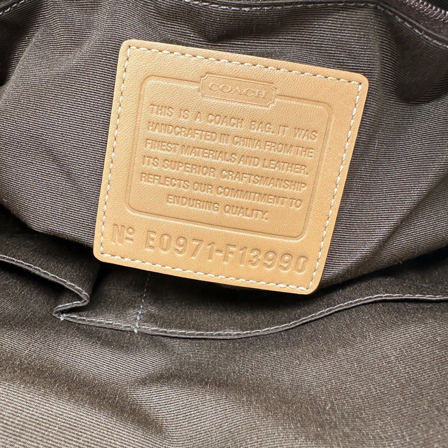 Vintage Coach F13990 Tattersall Plaid Handbag