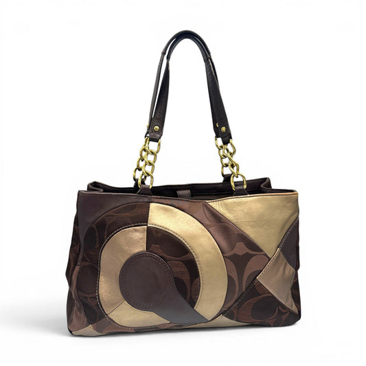 Vintage Coach F20013 Patchwork Tote Bag