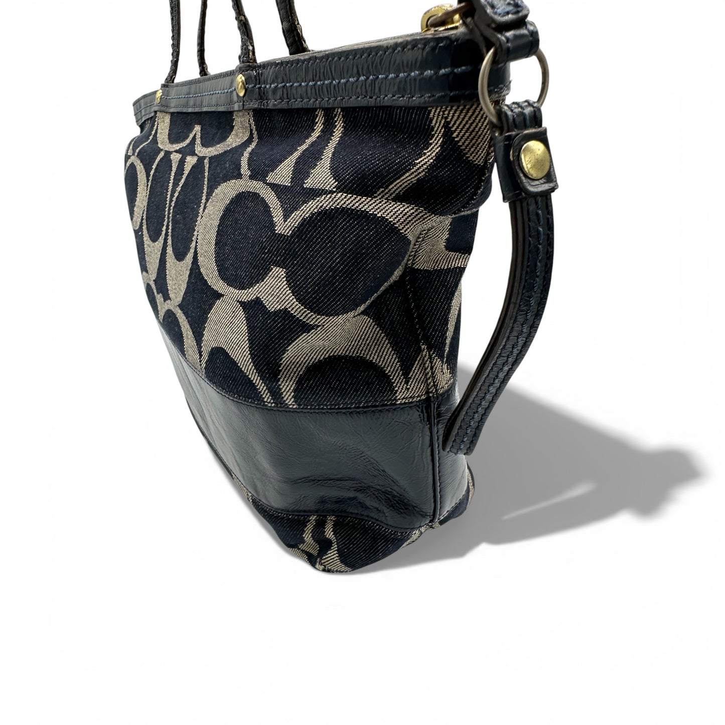 Vintage Coach 12546 Denim Tote Schultertasche