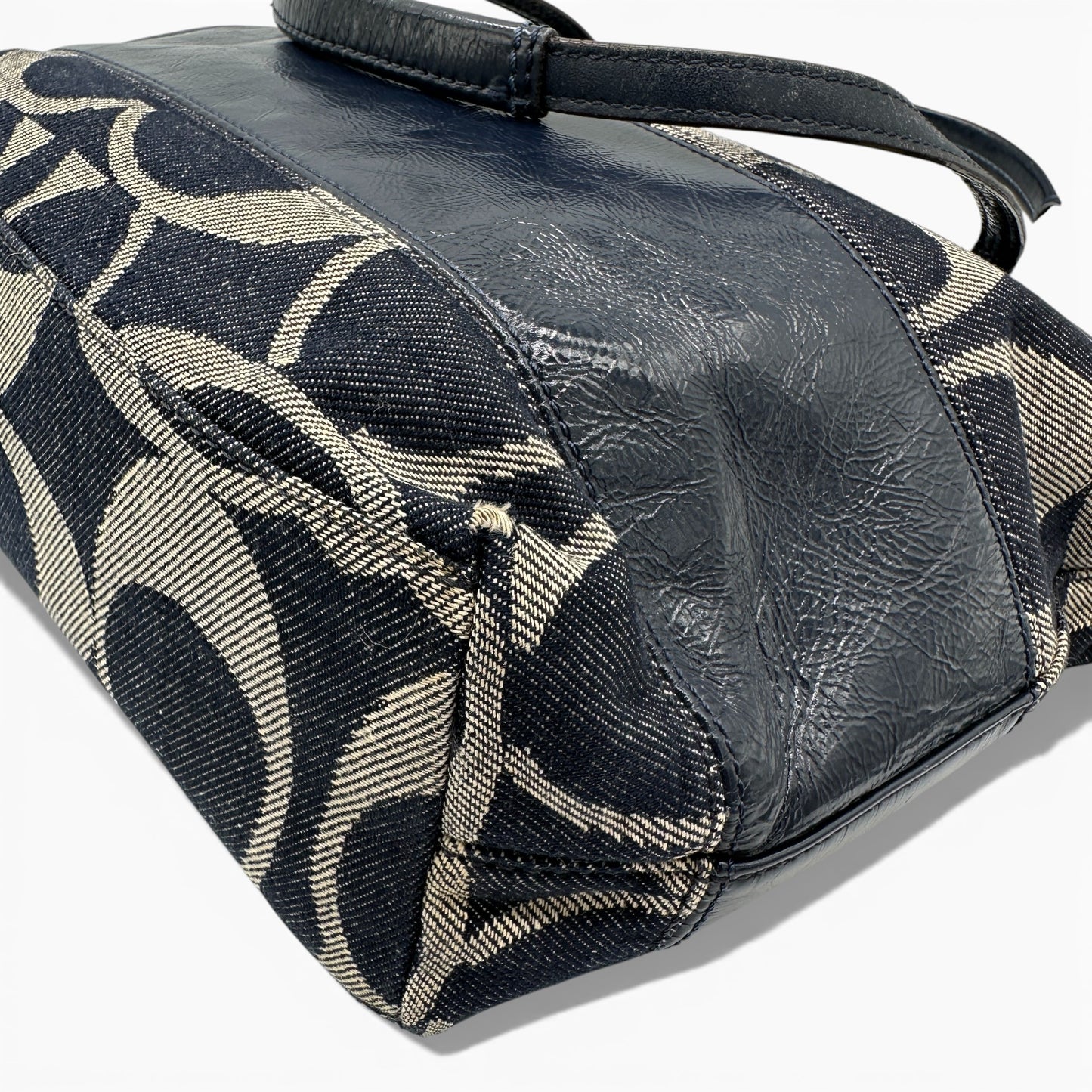 Vintage Coach 12546 Denim Tote Schultertasche