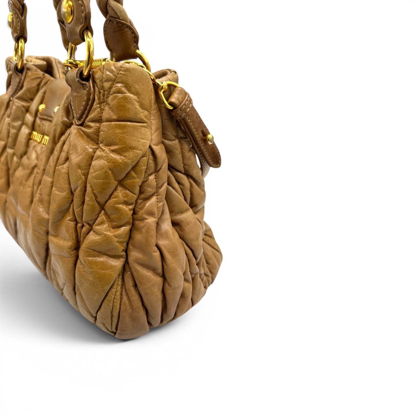 Miu Miu Sac à main fourre-tout en denim matelassé