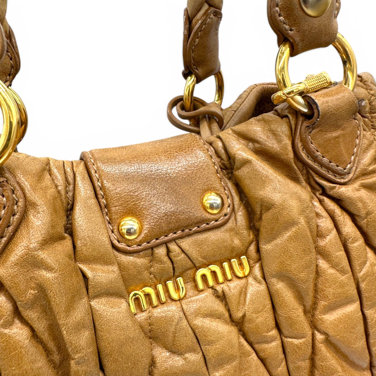 Miu Miu Sac à main fourre-tout en denim matelassé