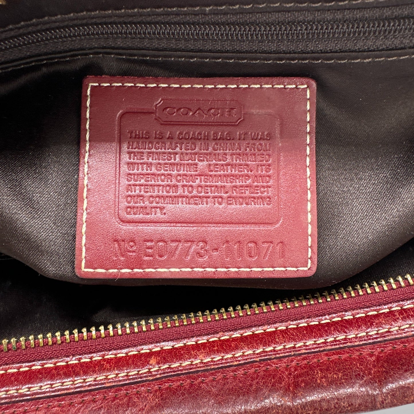 Vintage Coach 11071 Turnlock Monogram Handtasche