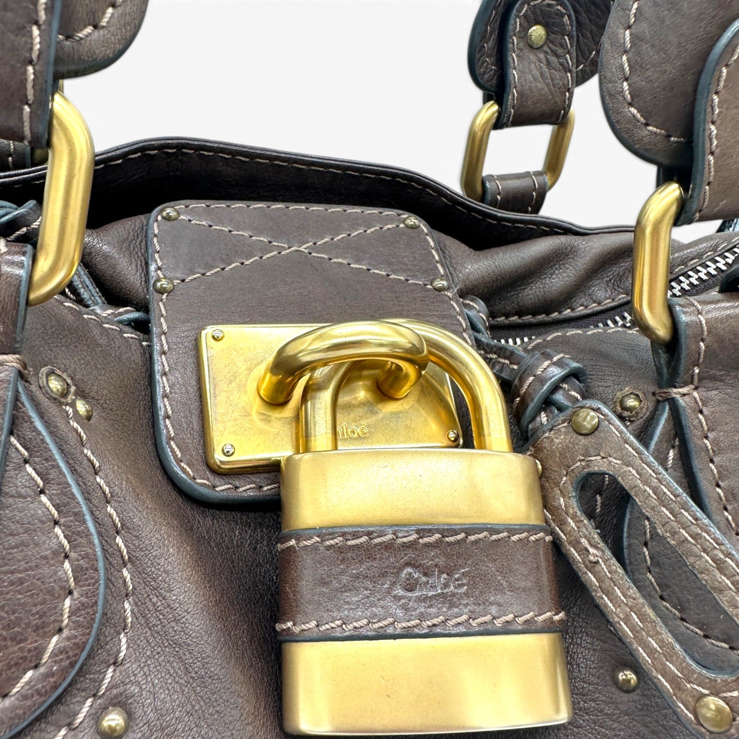 Chloé Paddington Handtasche aus rotem Leder