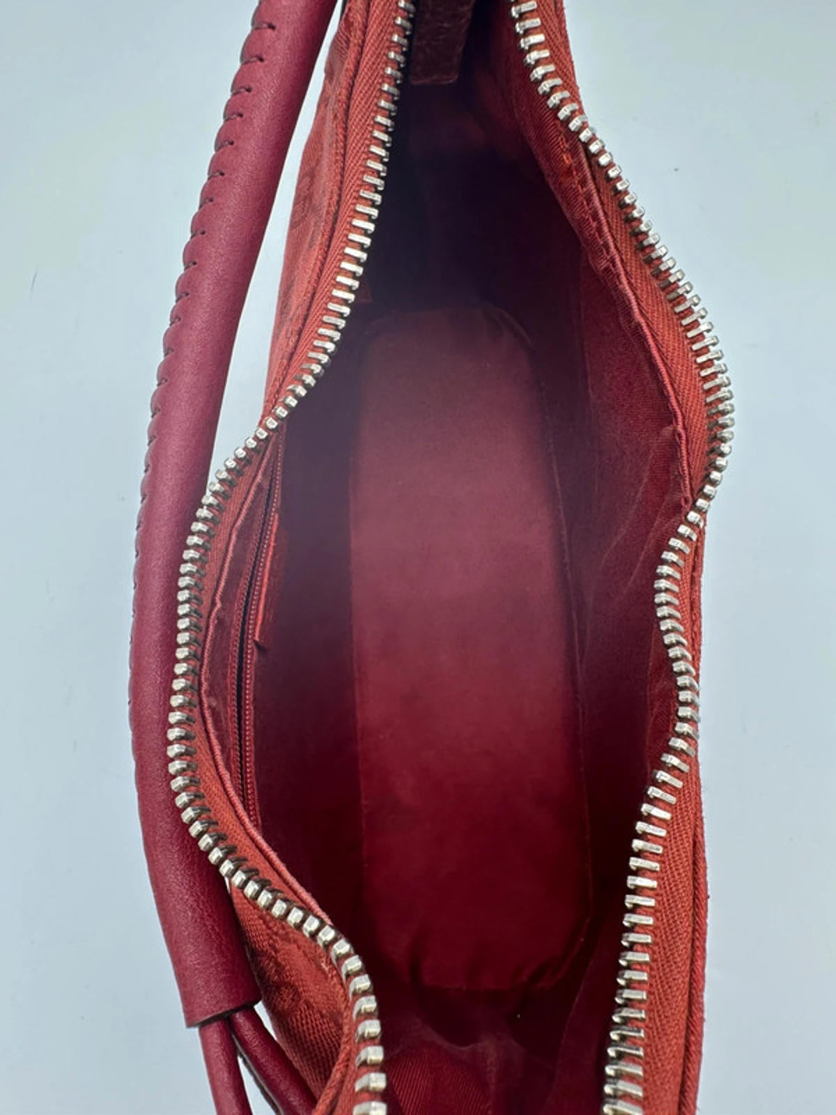 Vintage Gucci Red GG Monogram Mini Jackie Hobo