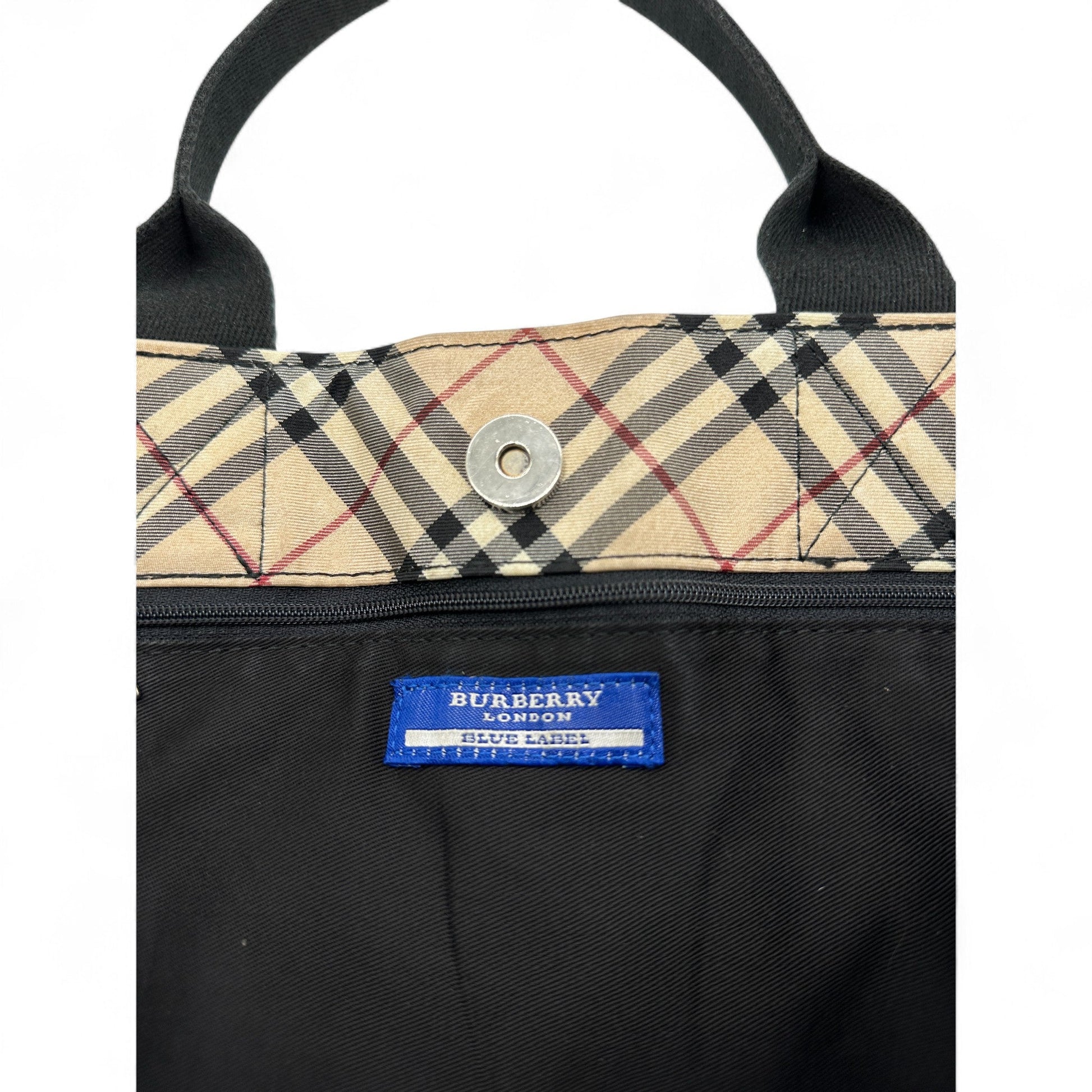 Burberry Blue Label Nova Check Tote Canvas Tote Shoulder Bag - Thanks it's Vintage