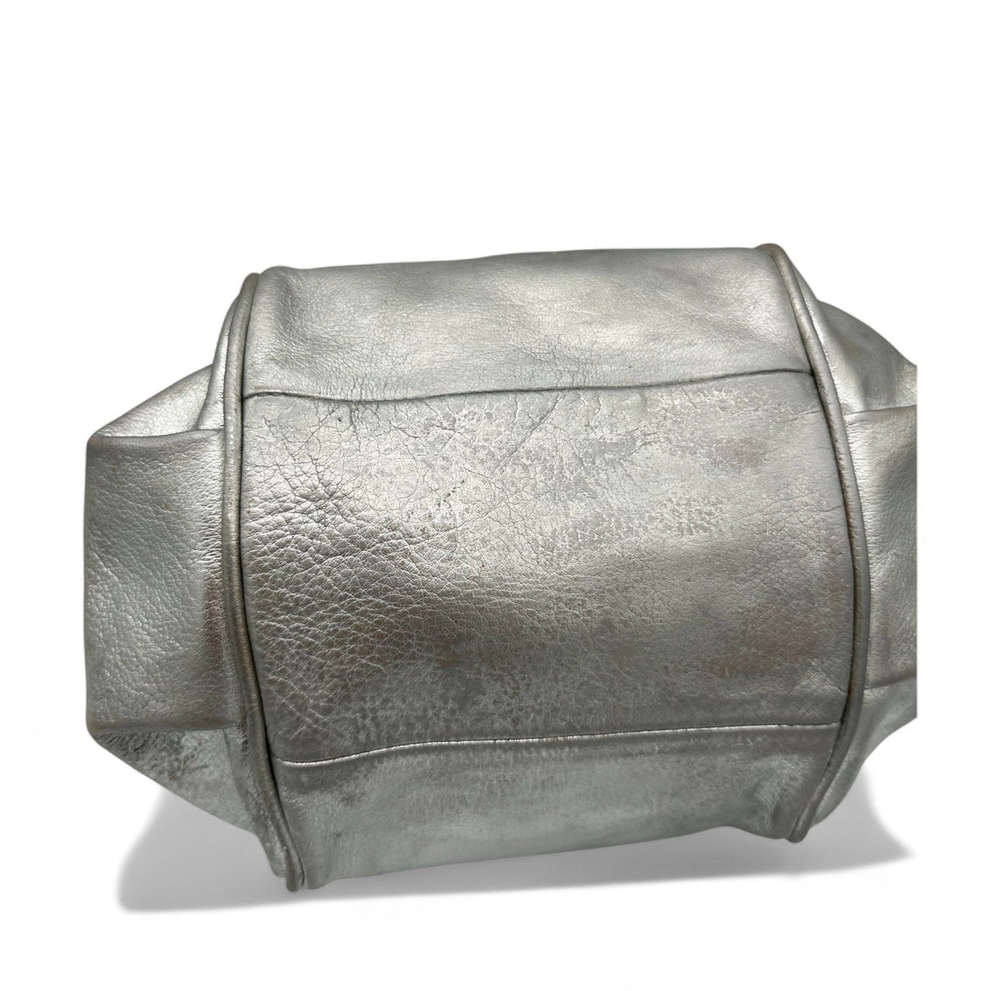 Chloè Mini Ethel Handbag with Two Way Strap in Silver Leather - Thanks it's Vintage