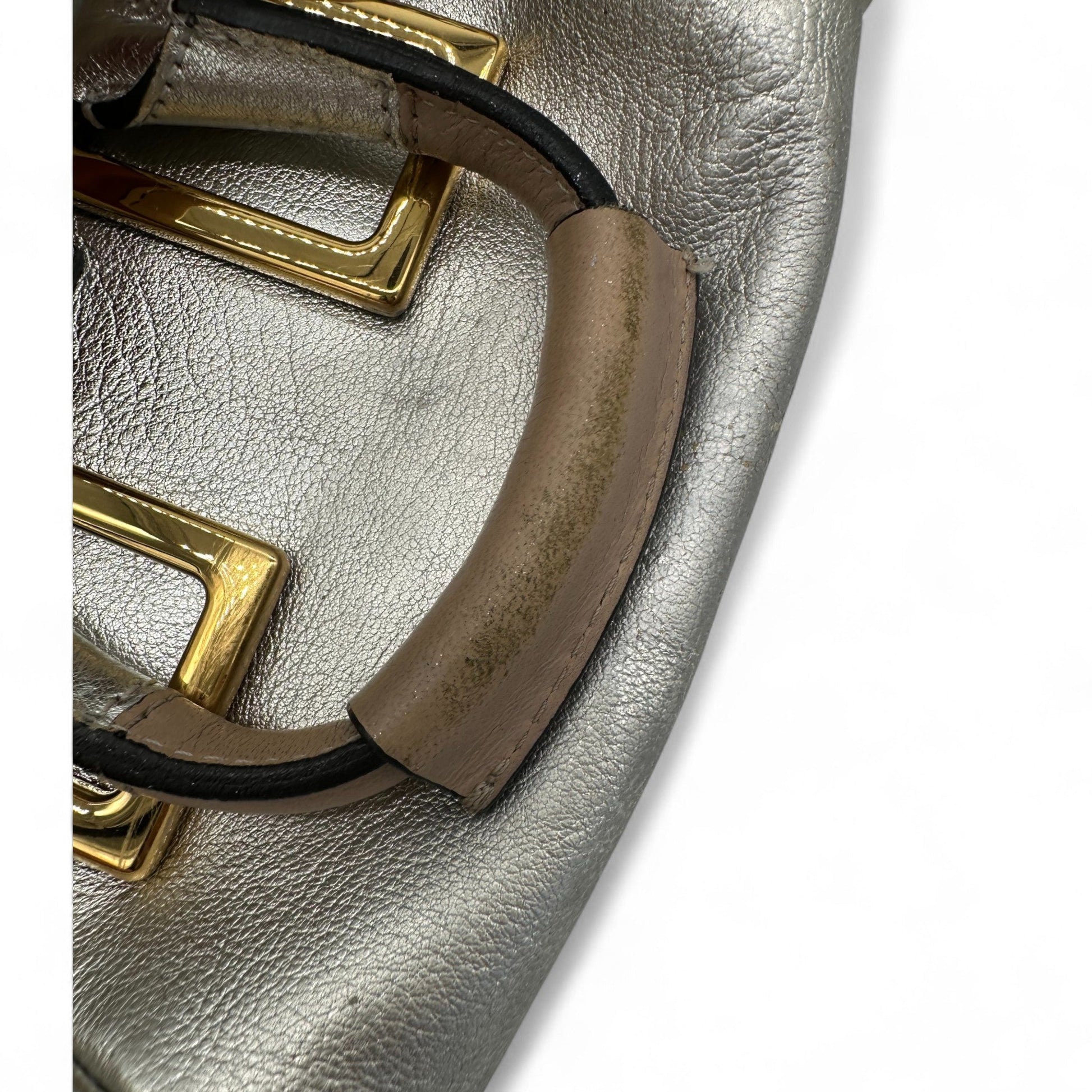 Chloè Mini Ethel Handbag with Two Way Strap in Silver Leather - Thanks it's Vintage