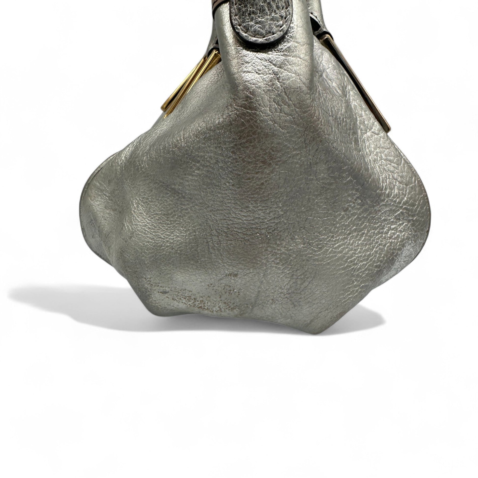 Chloè Mini Ethel Handbag with Two Way Strap in Silver Leather - Thanks it's Vintage