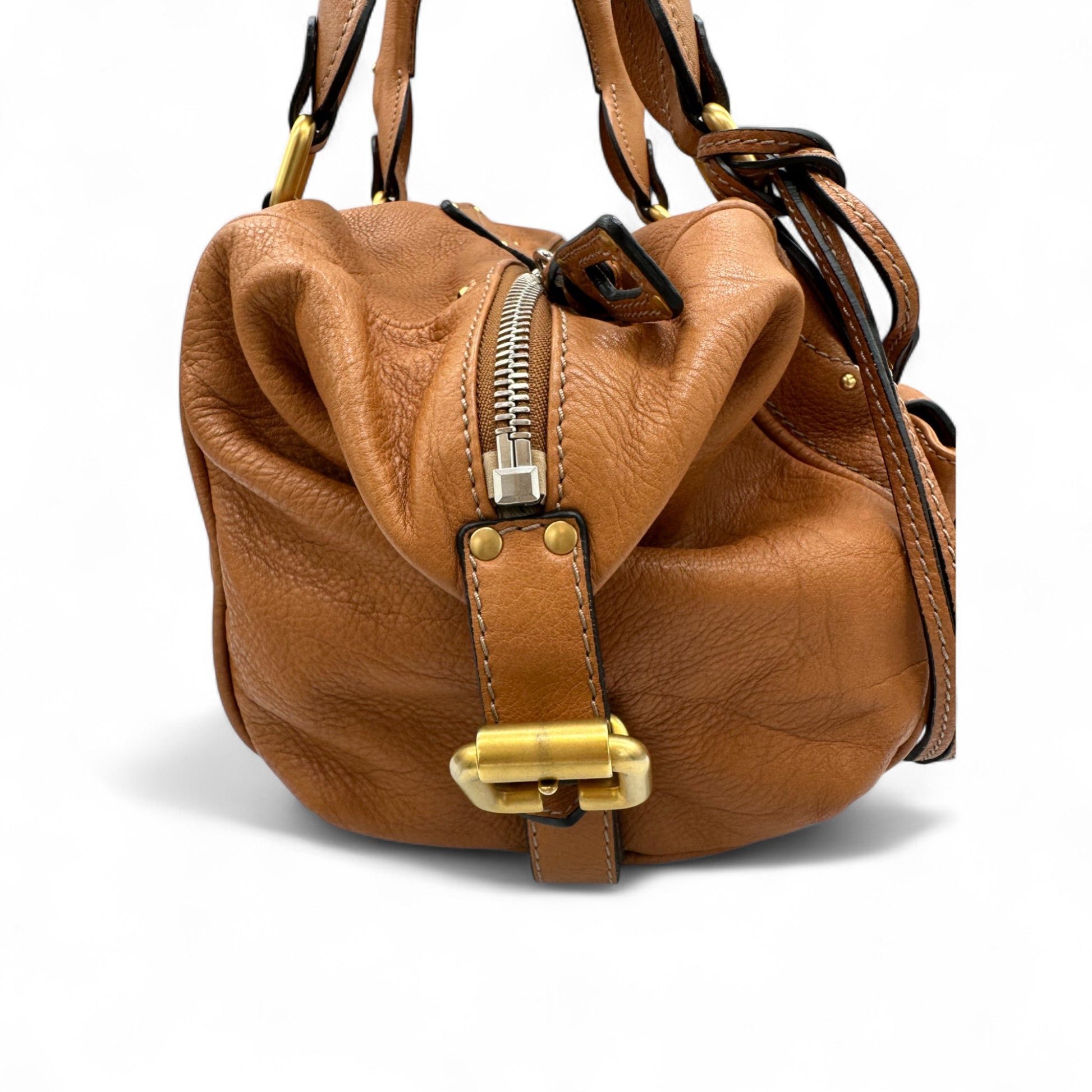 Chloé Paddington in Tan Leather with Brass Padlock Hardware - Thanks it's Vintage