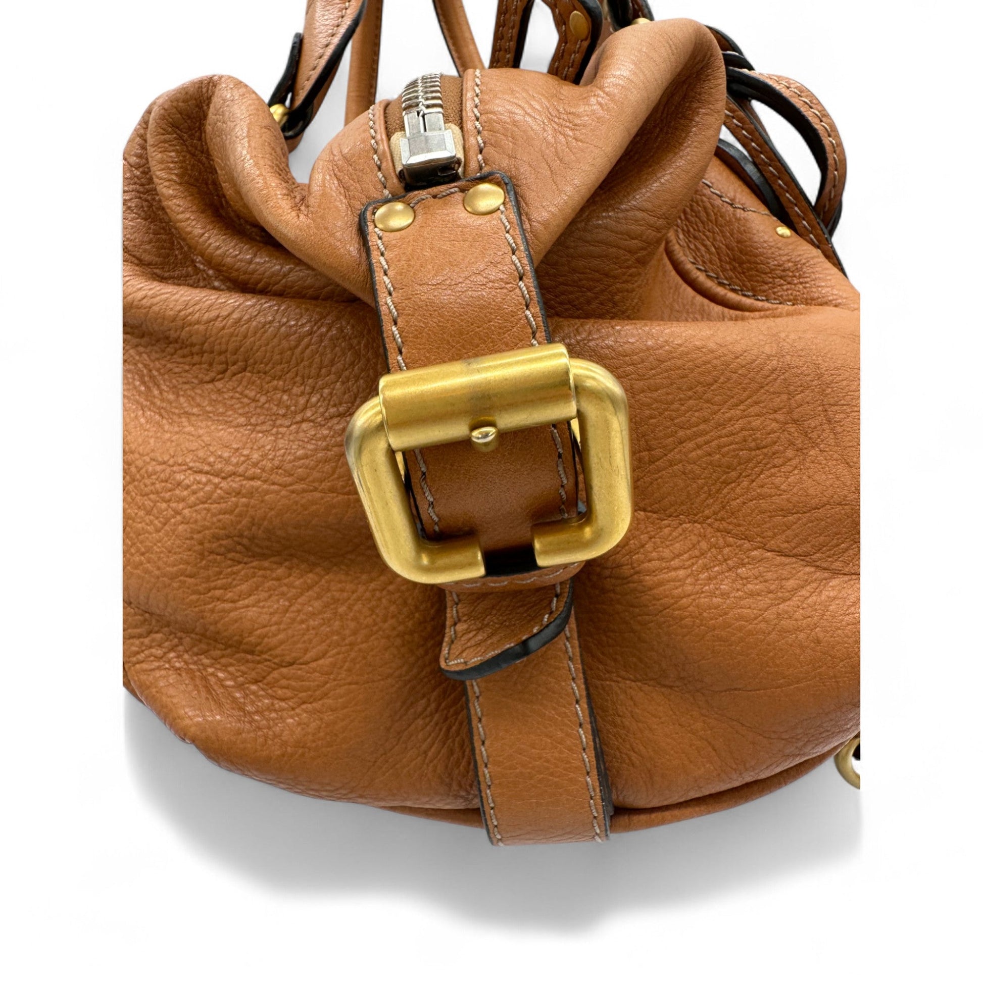 Chloé Paddington in Tan Leather with Brass Padlock Hardware - Thanks it's Vintage