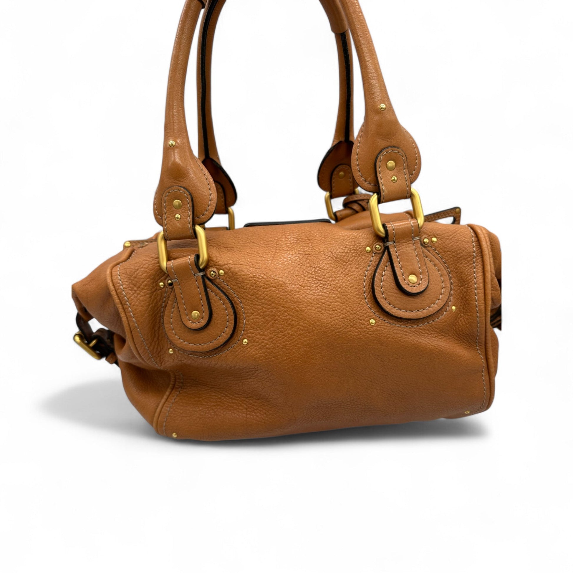 Chloé Paddington in Tan Leather with Brass Padlock Hardware - Thanks it's Vintage