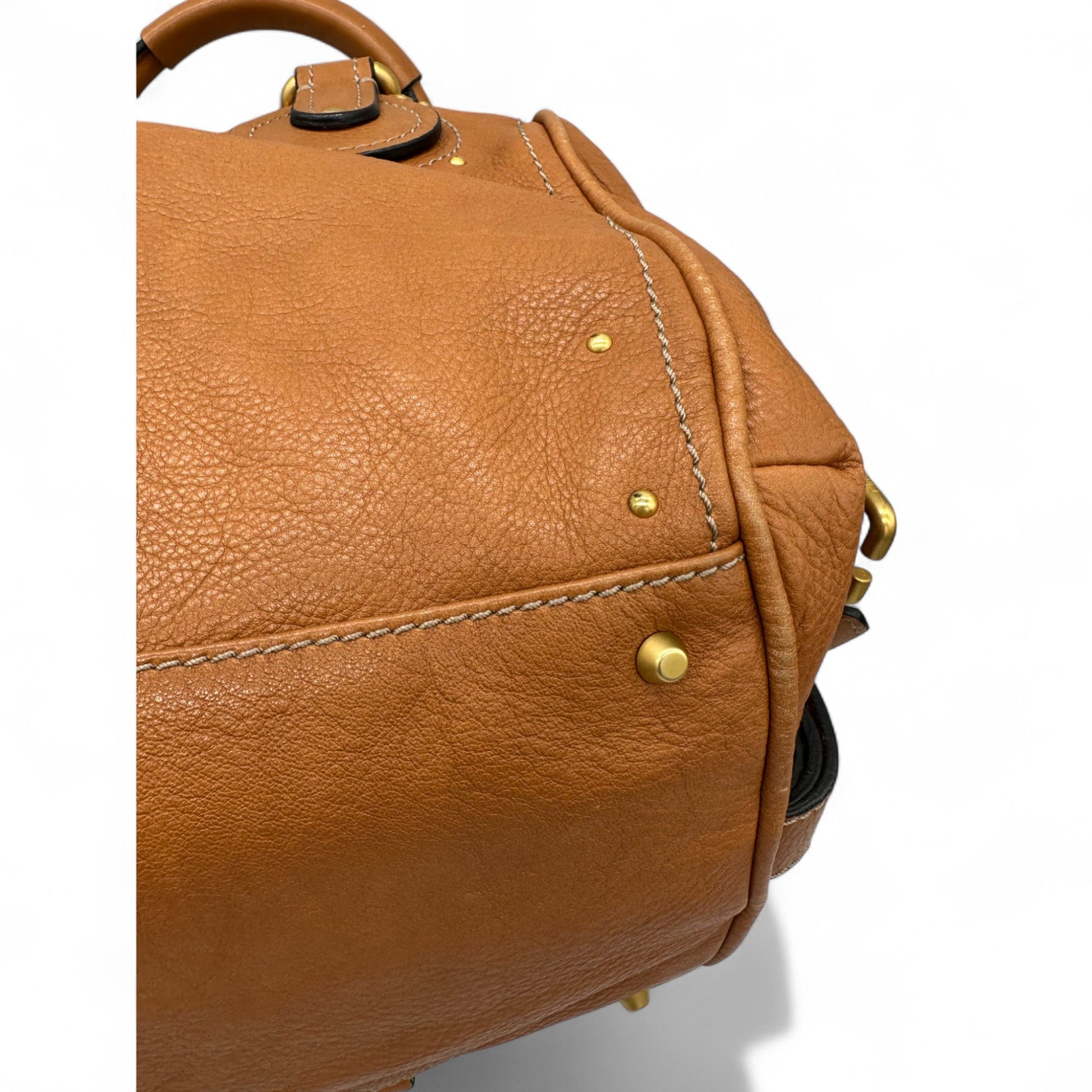 Chloé Paddington in Tan Leather with Brass Padlock Hardware - Thanks it's Vintage