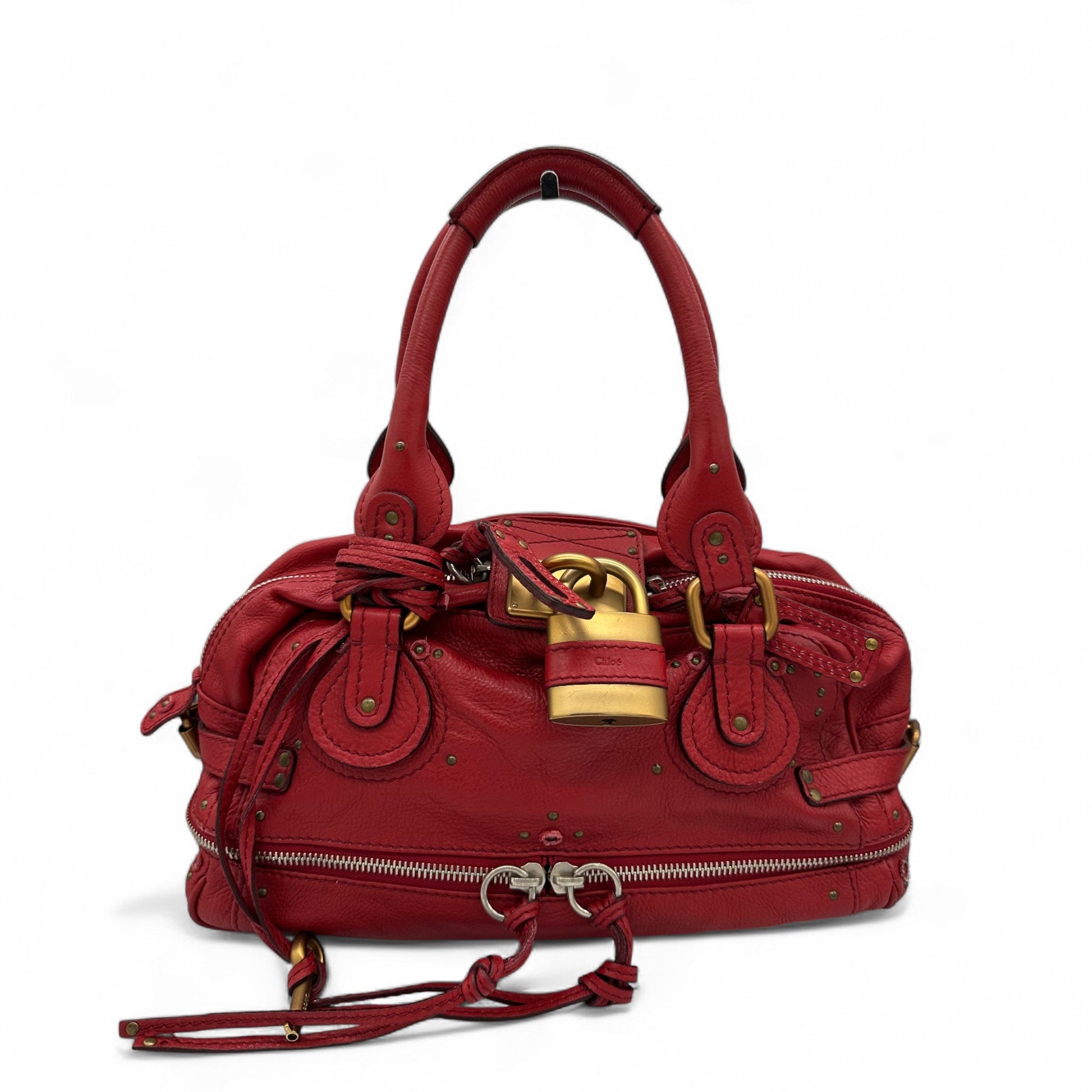 Chloé Paddington Red Leather Handbag - Thanks it's Vintage