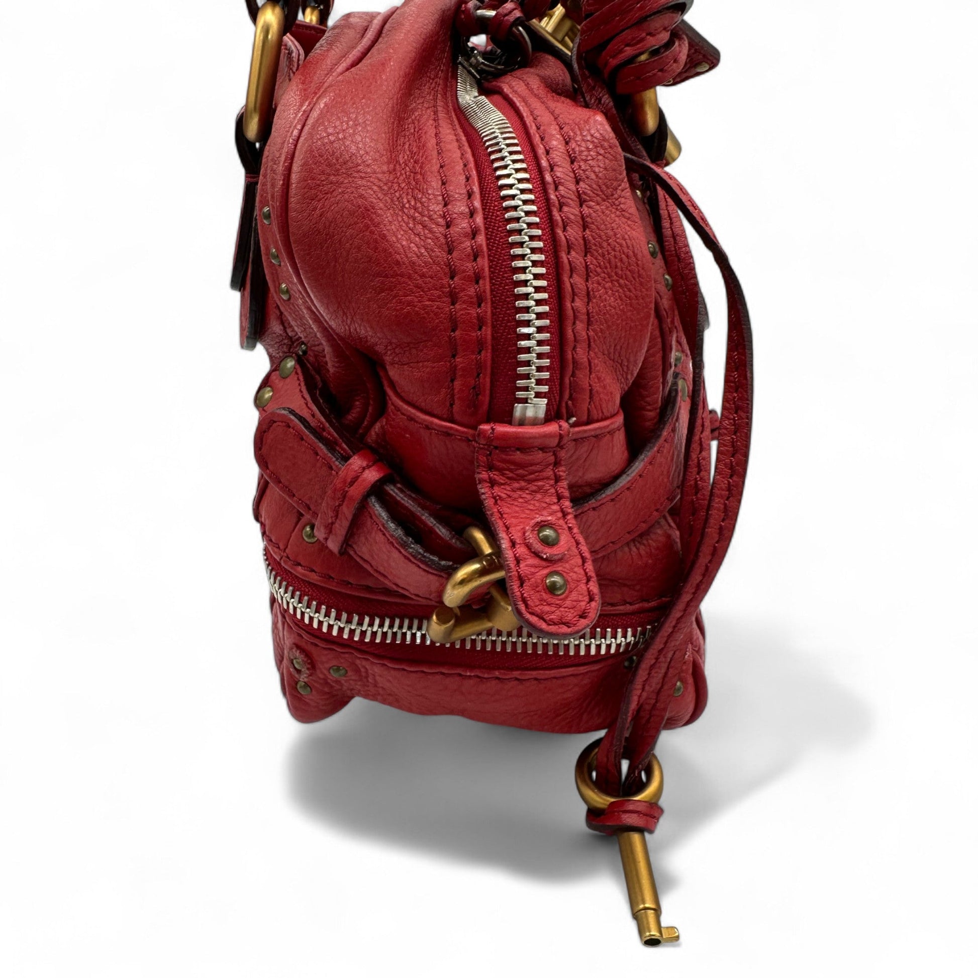 Chloé Paddington Red Leather Handbag - Thanks it's Vintage