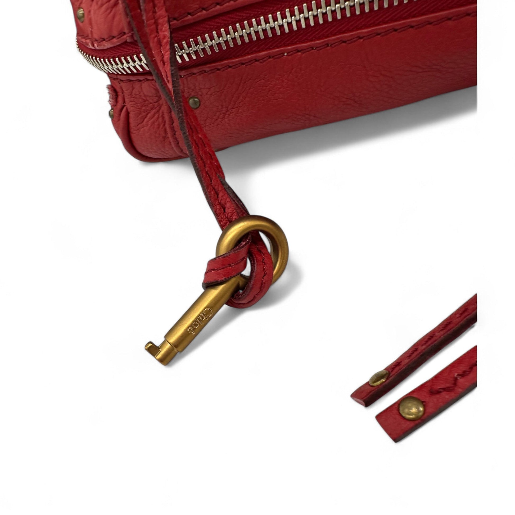 Chloé Paddington Red Leather Handbag - Thanks it's Vintage