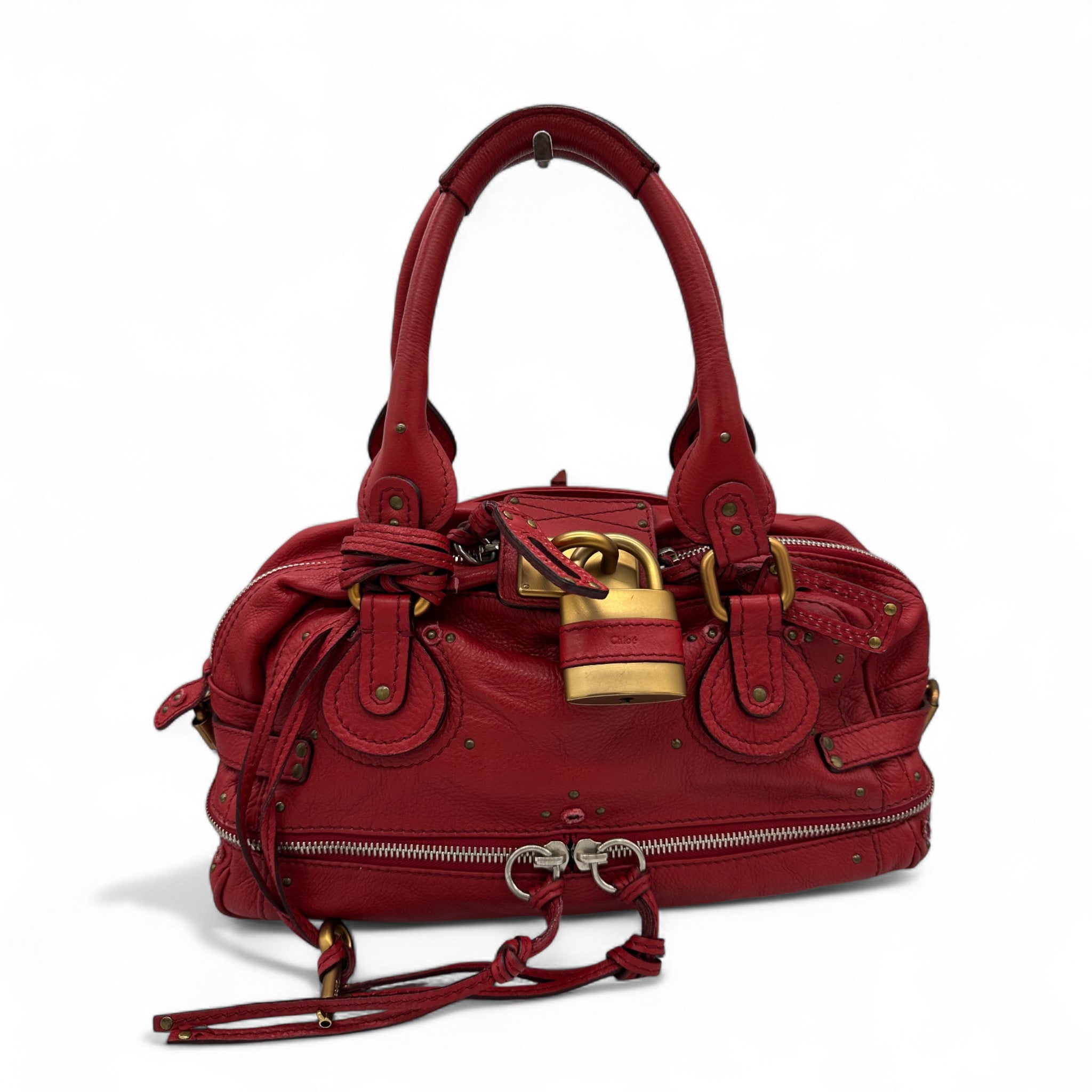Chloé クロエPaddington パディントン RED Chloé Paddington Red Leather Handbag – Thanks it's Vintage