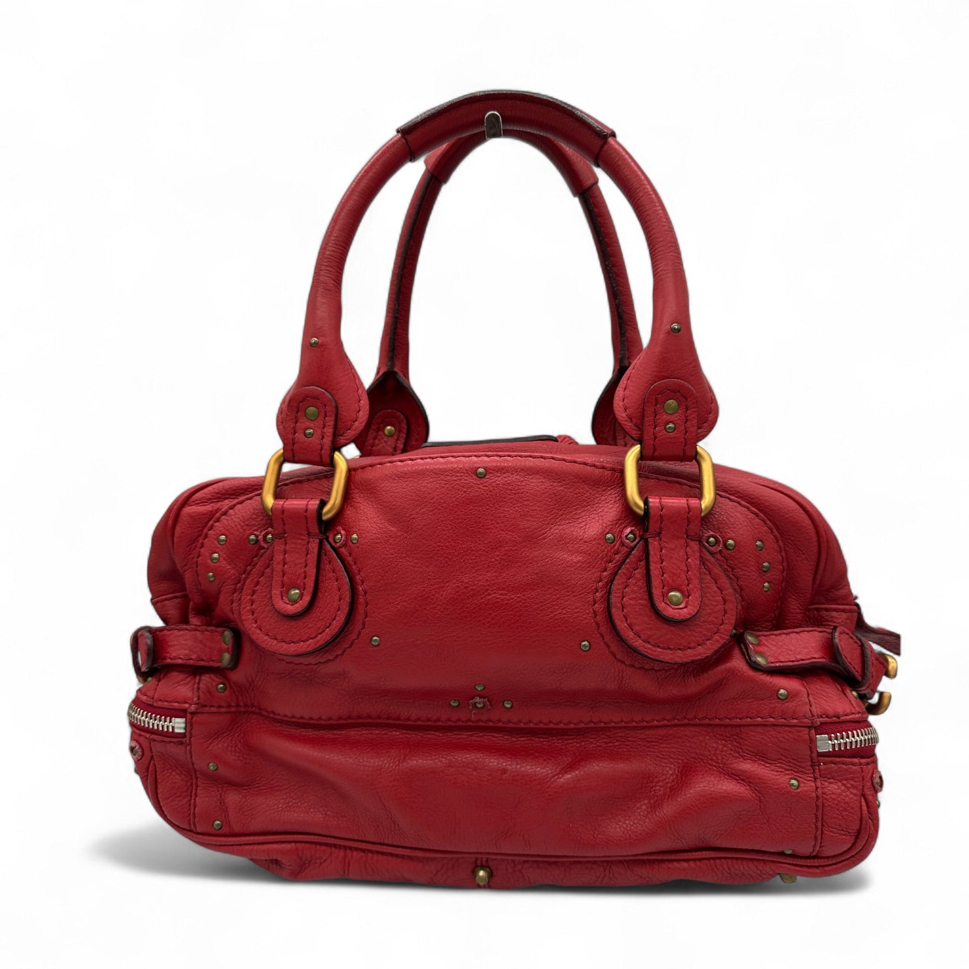 Chloé Paddington Red Leather Handbag - Thanks it's Vintage