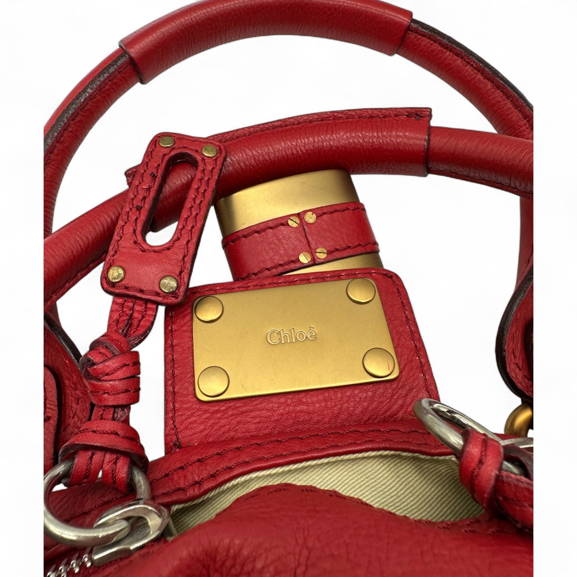Chloé Paddington Red Leather Handbag - Thanks it's Vintage