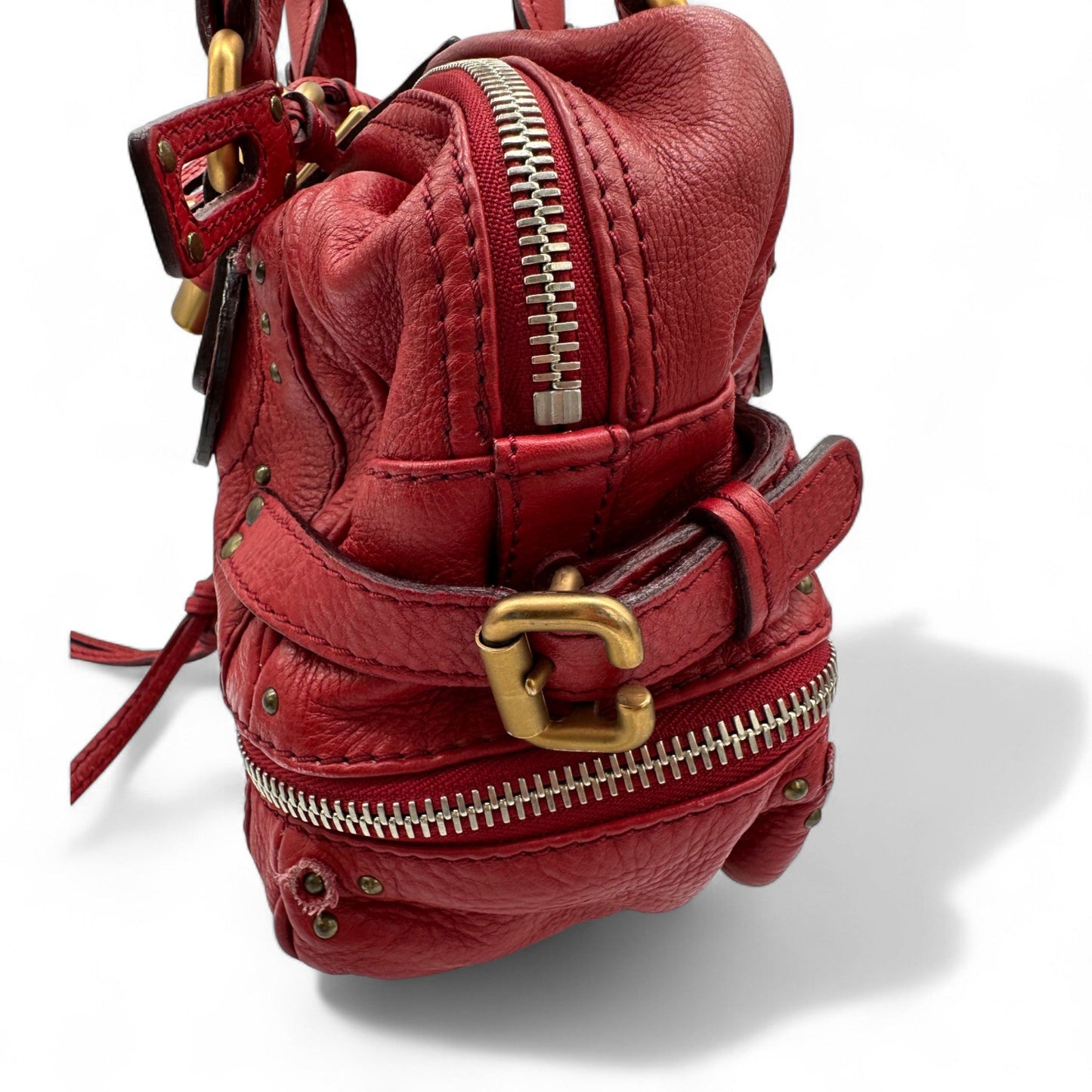 Chloé Paddington Red Leather Handbag - Thanks it's Vintage