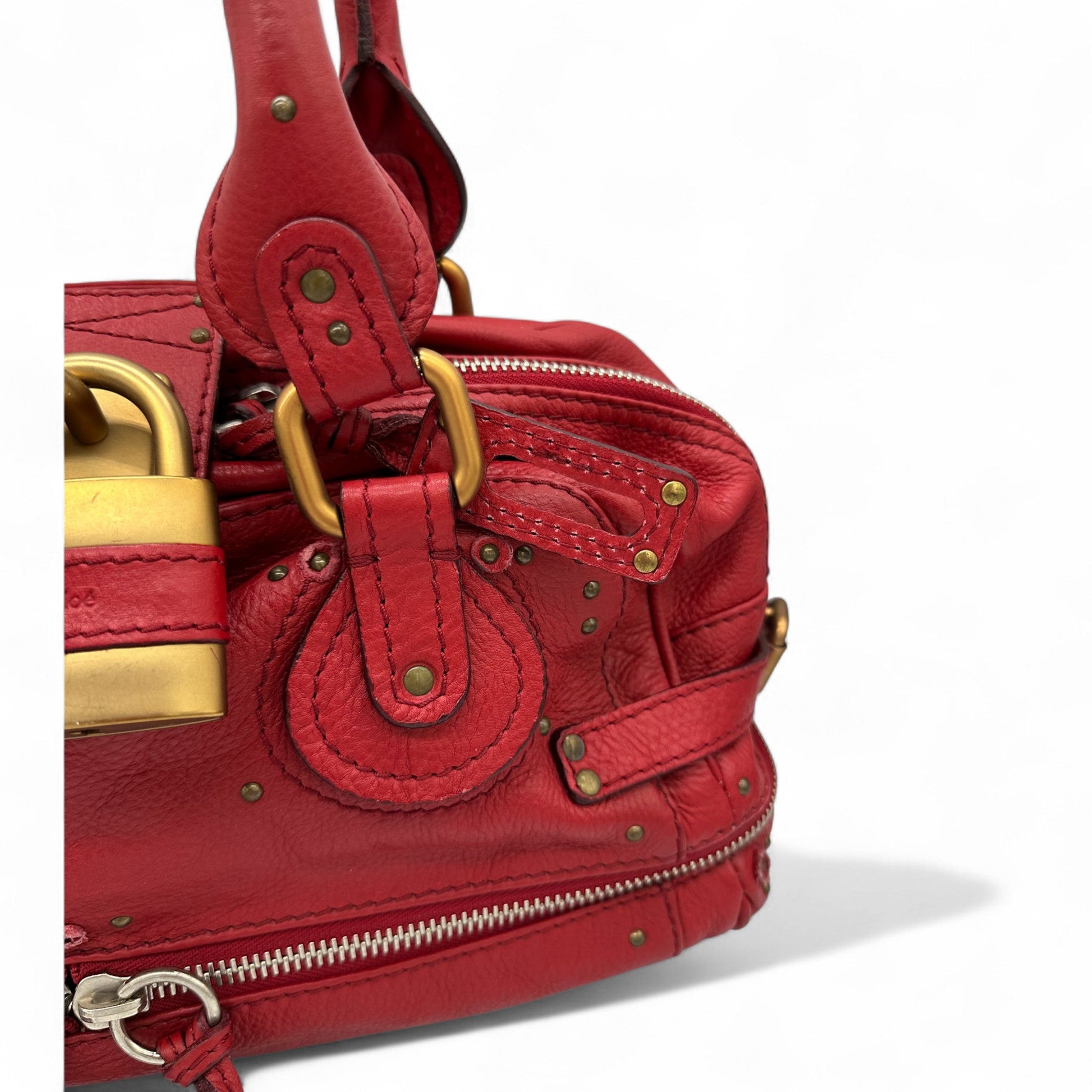 Chloé Paddington Red Leather Handbag - Thanks it's Vintage