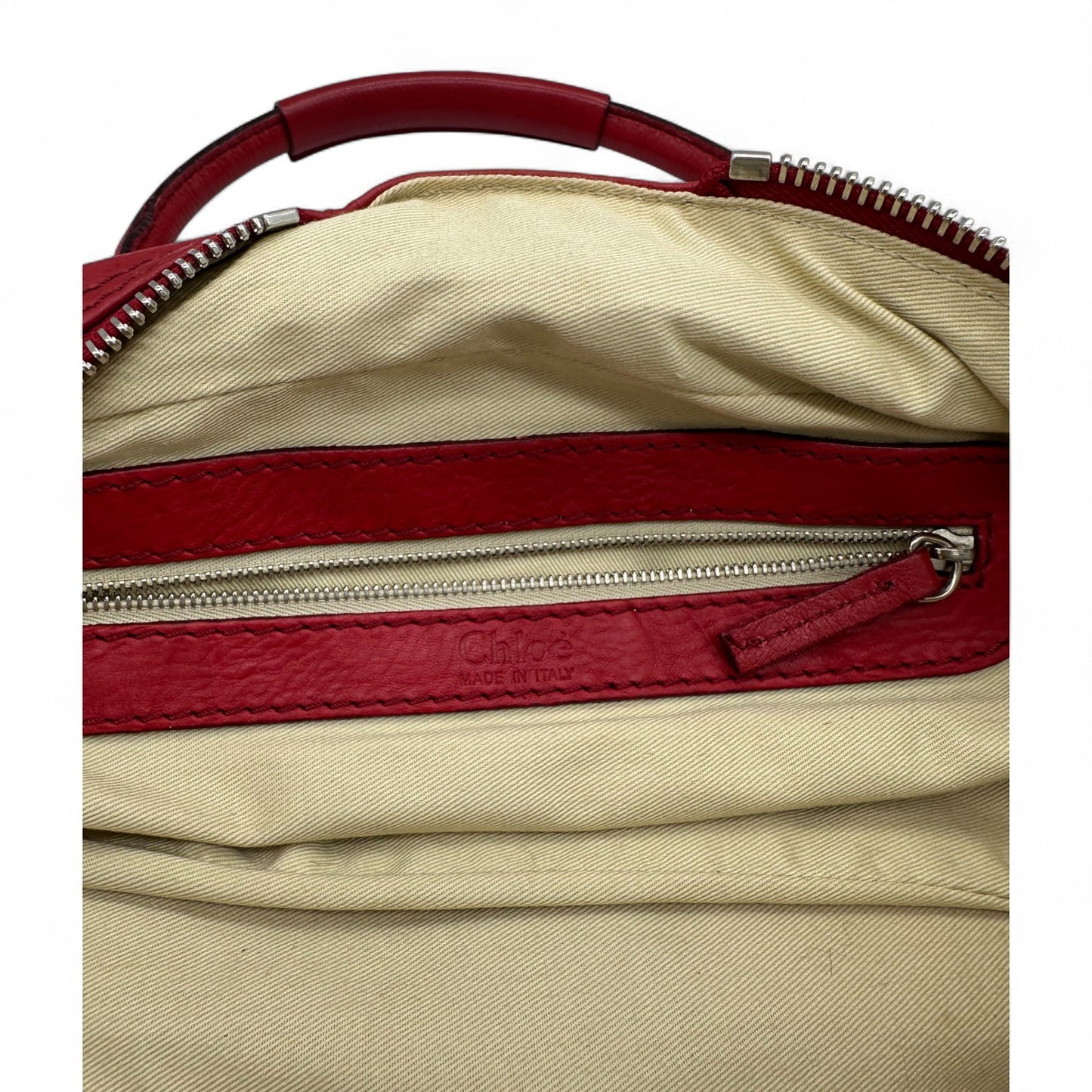 Chloé Paddington Red Leather Handbag - Thanks it's Vintage