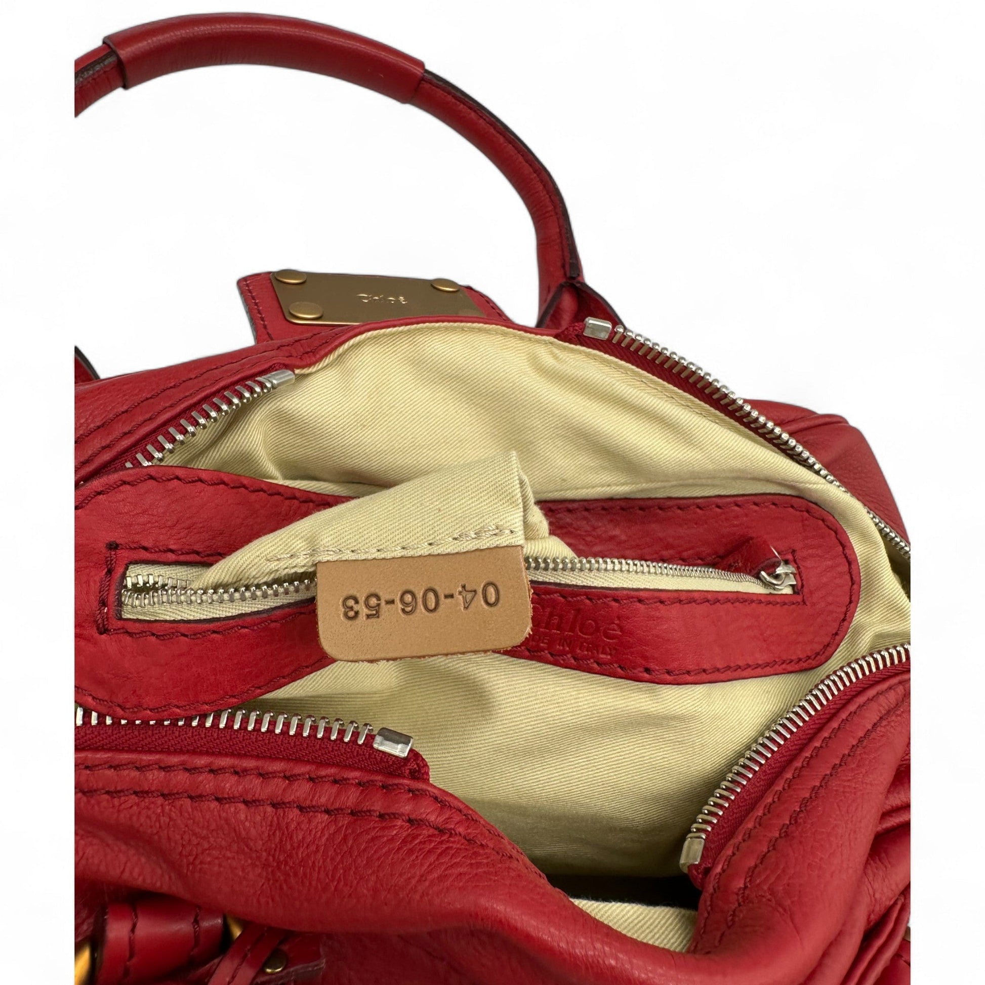 Chloé Paddington Red Leather Handbag - Thanks it's Vintage