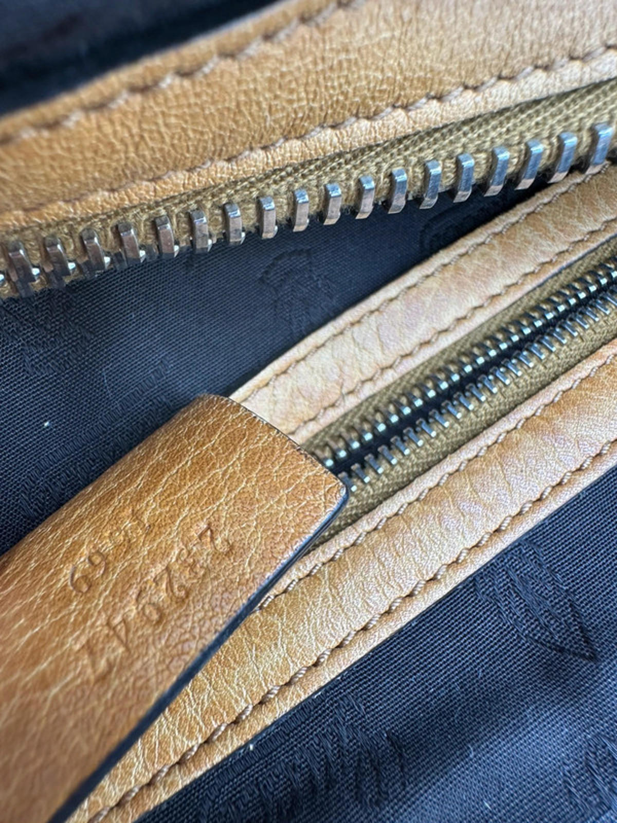 Vintage Gucci GG Signature Bamboo Bar Tote bag Mustard Leather