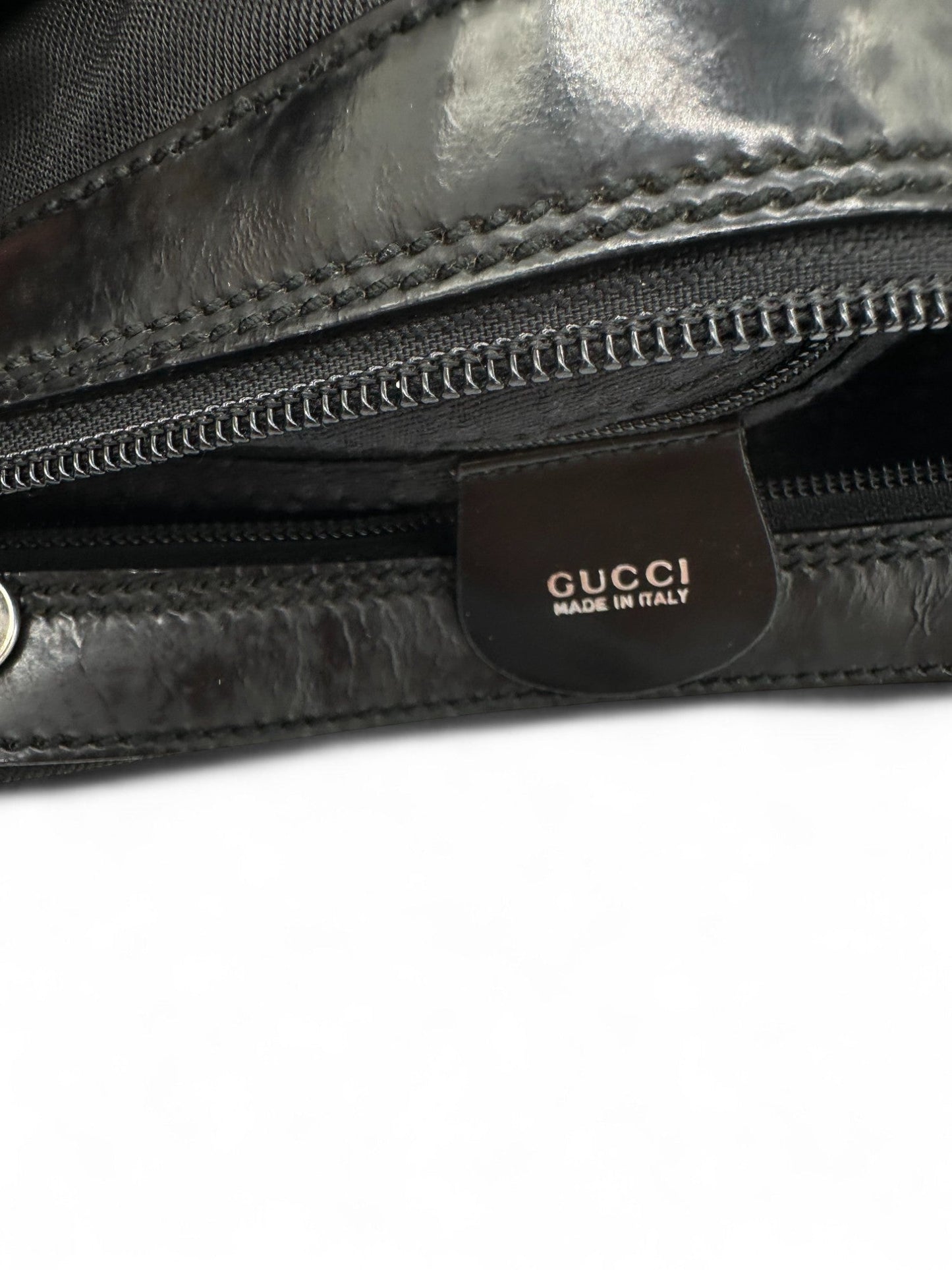 Gucci Bamboo Black Nylon Shoulder Bag - Thanks it's Vintage