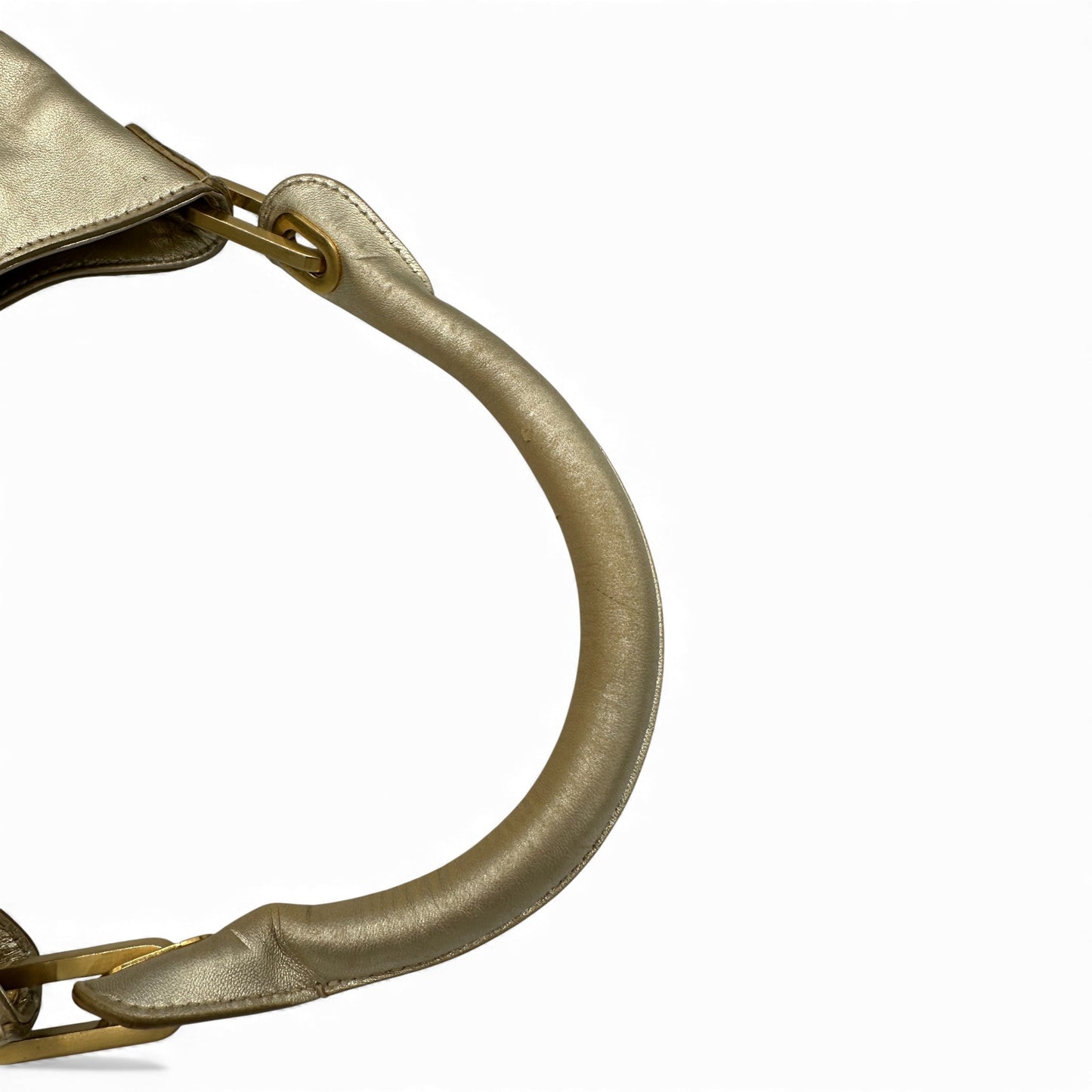 Jimmy Choo Gold Leather Top Handle Bag - Thanks it's Vintage