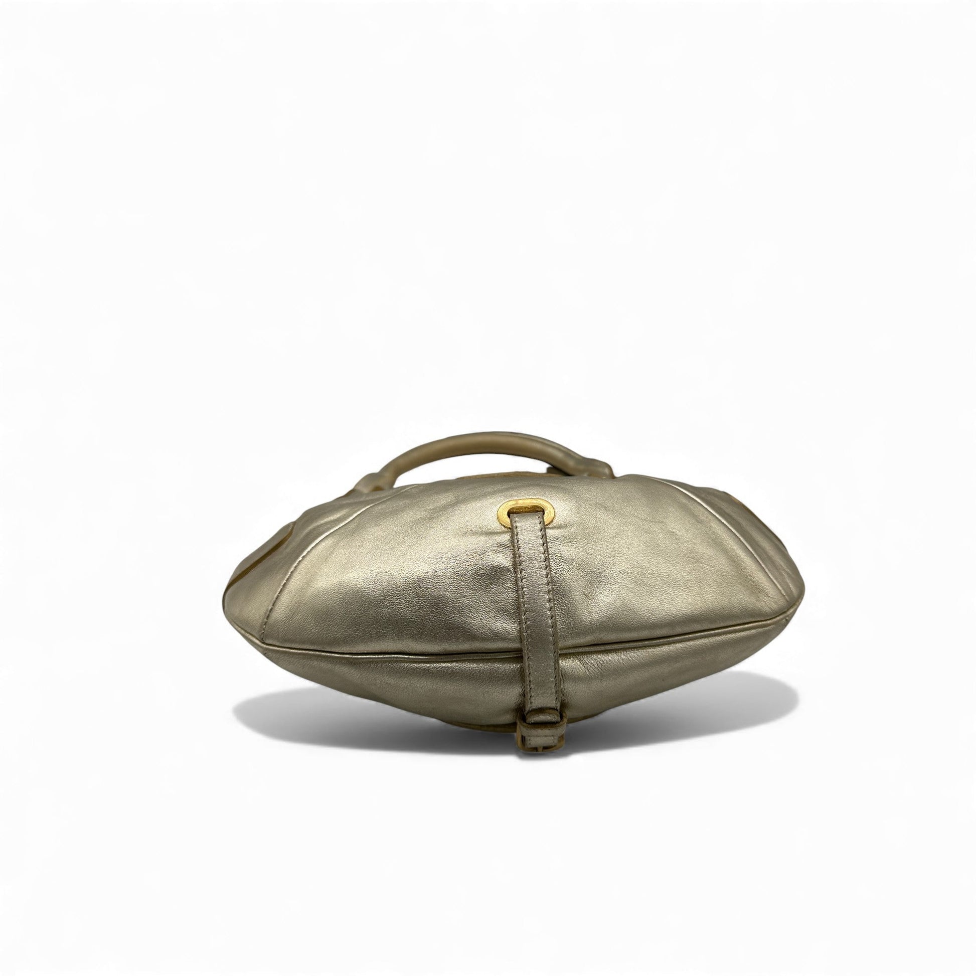 Jimmy Choo Gold Leather Top Handle Bag - Thanks it's Vintage