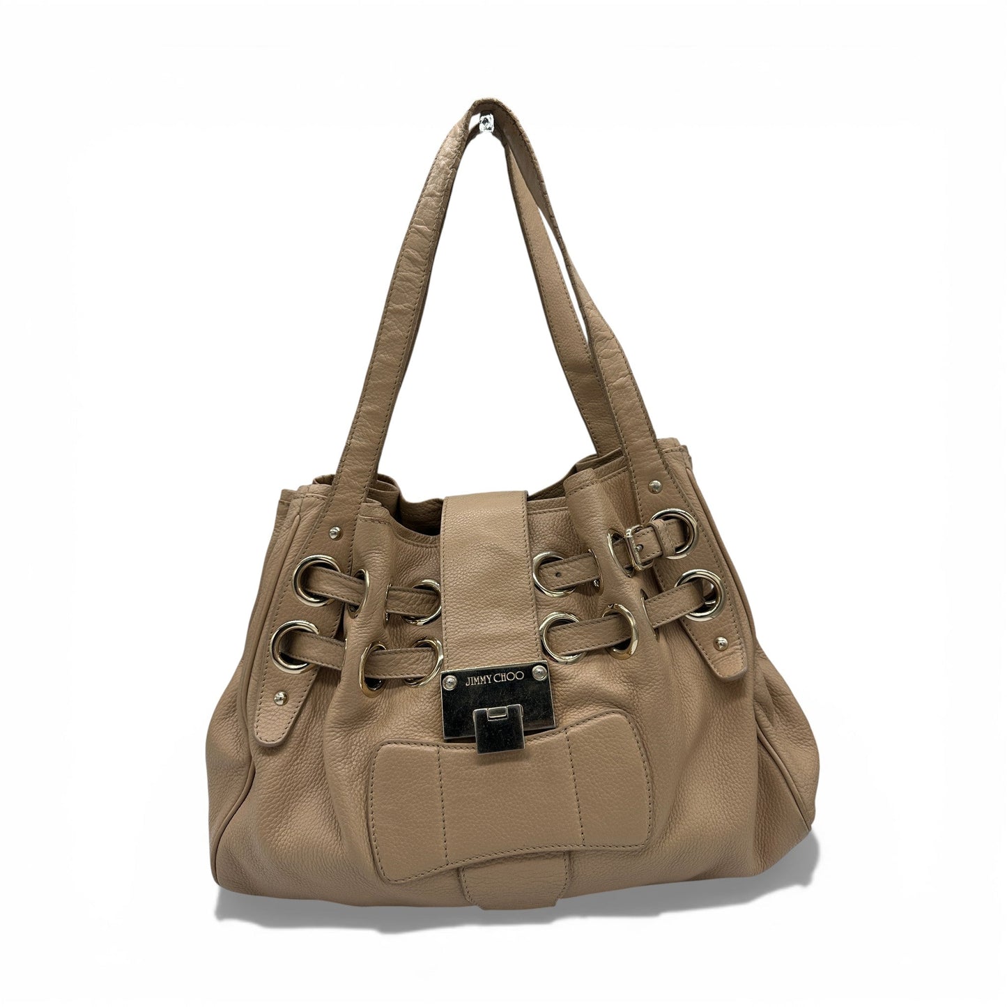 Jimmy Choo Ramona Beige Leather Handbag - Thanks it's Vintage