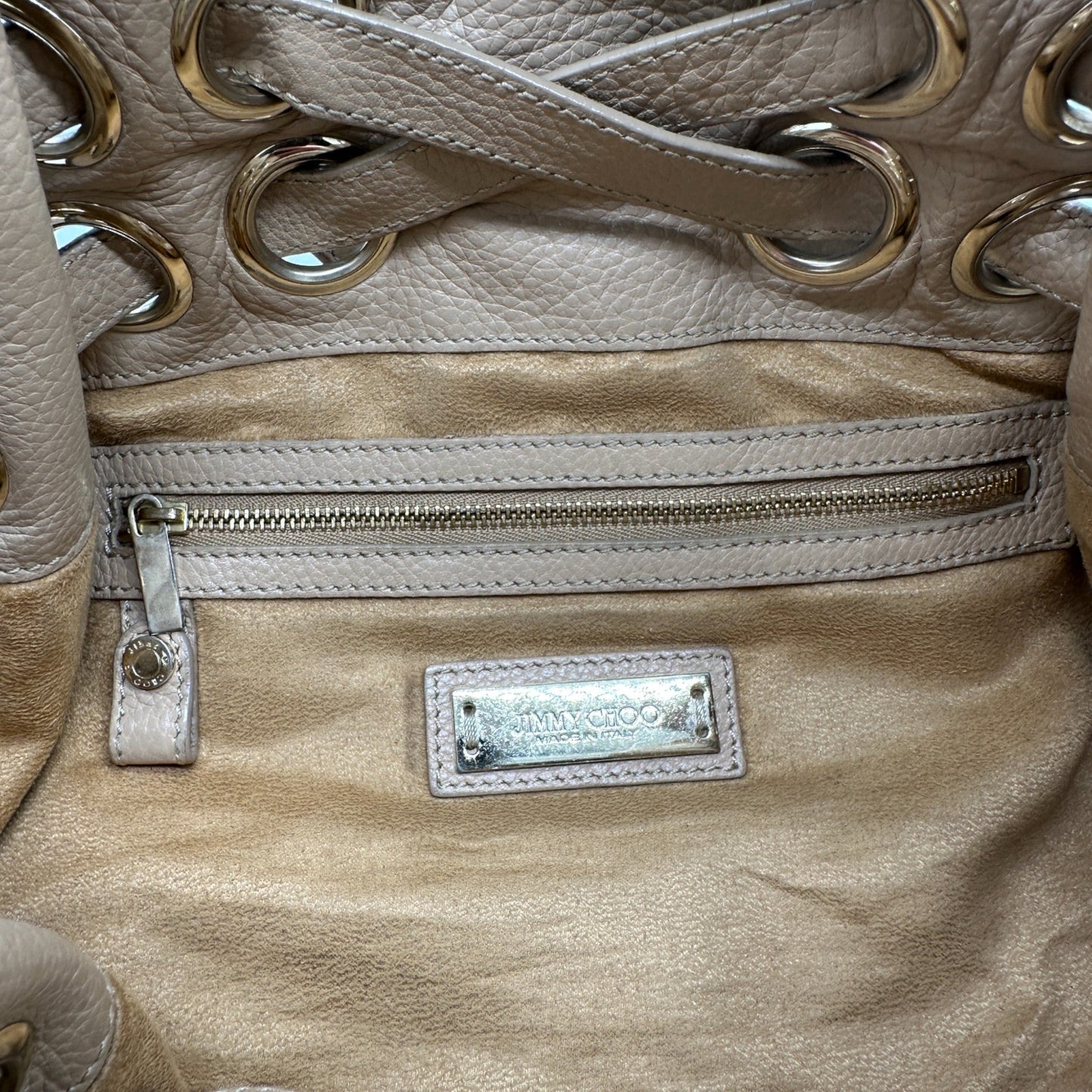Jimmy Choo Ramona Beige Leather Handbag - Thanks it's Vintage