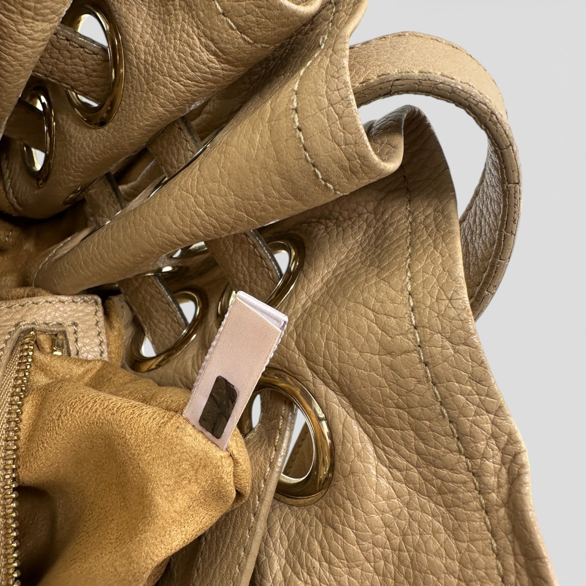 Jimmy Choo Ramona Beige Leather Handbag - Thanks it's Vintage