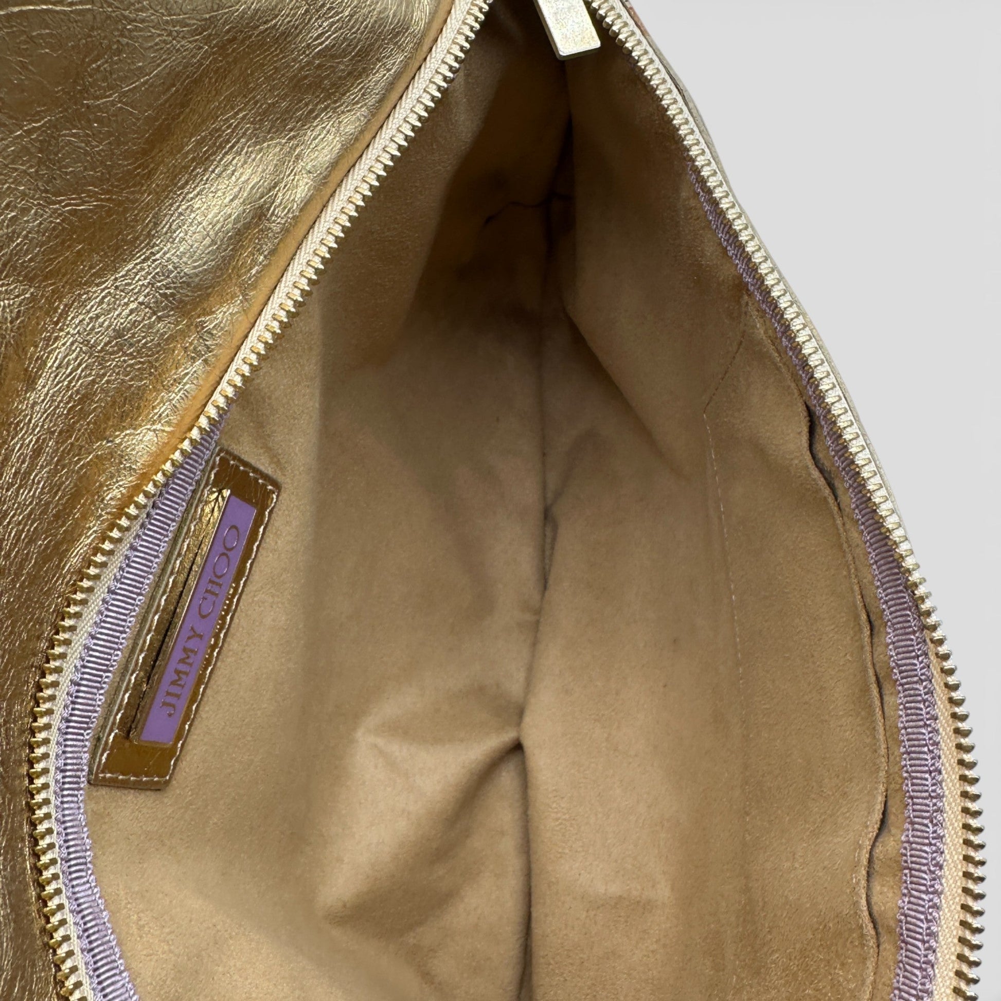 Jimmy Choo Tulita Gold Woven Leather Bag - Thanks it's Vintage