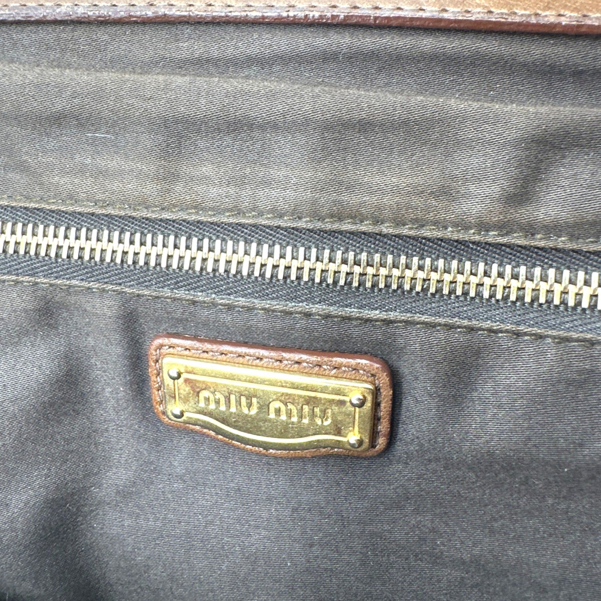 Miu Miu Brown Matelassé Coffer Satchel - Thanks it's Vintage