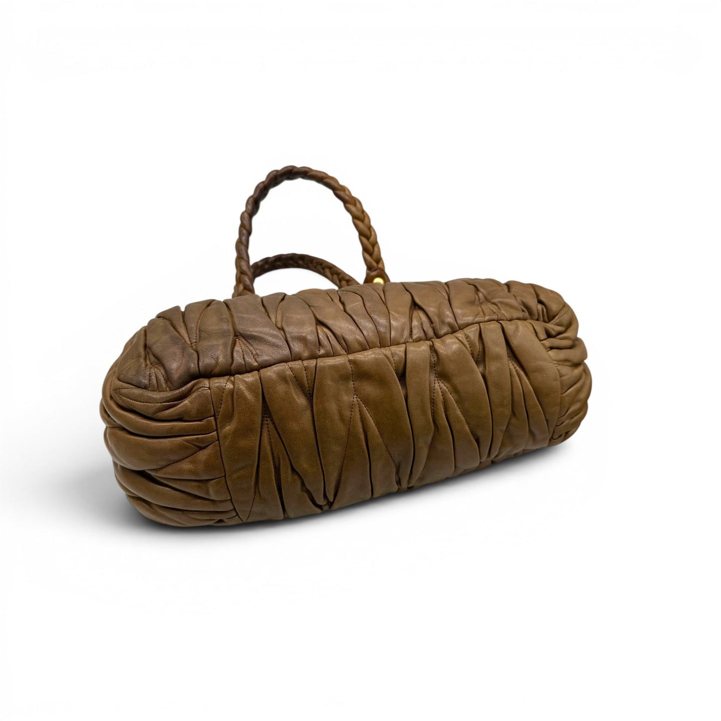 Miu Miu Brown Matelassé Coffer Satchel - Thanks it's Vintage