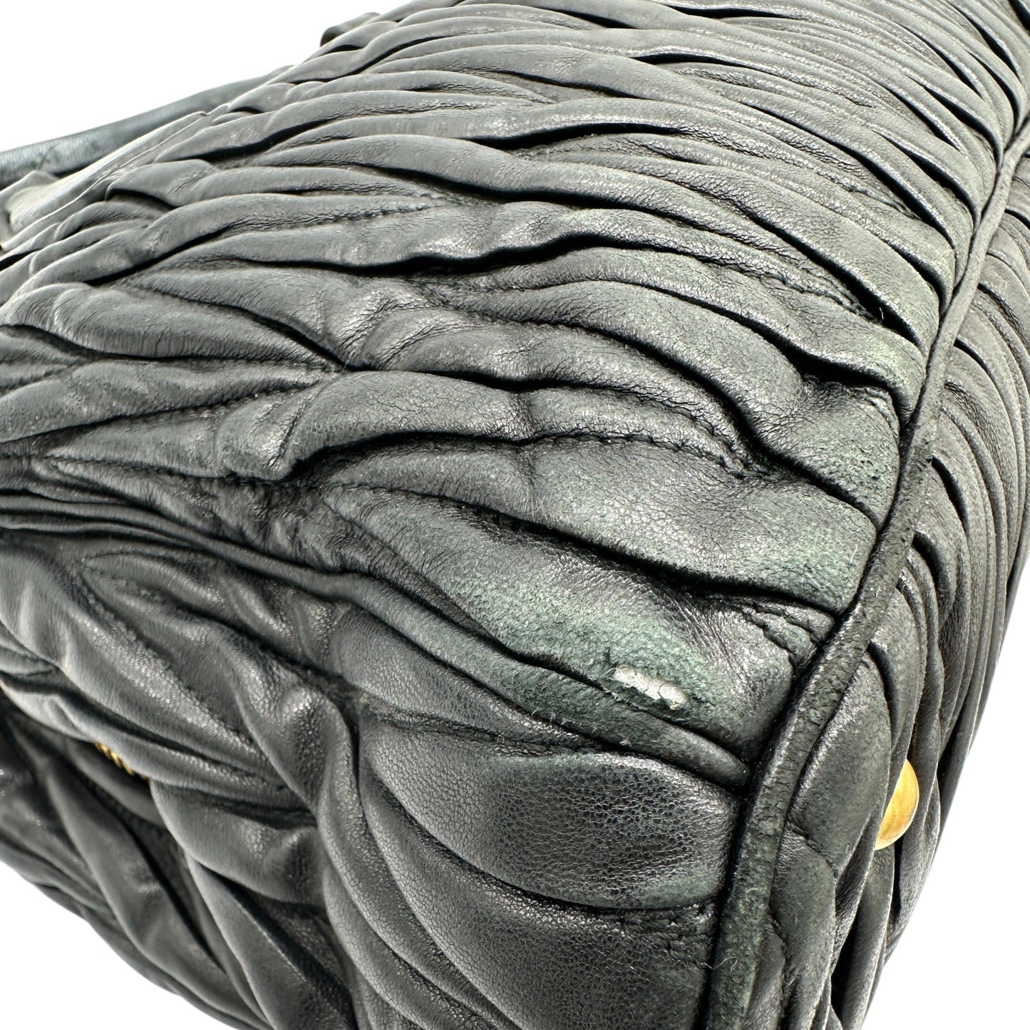 Miu Miu Matelassè Black Leather Handbag - Thanks it's Vintage