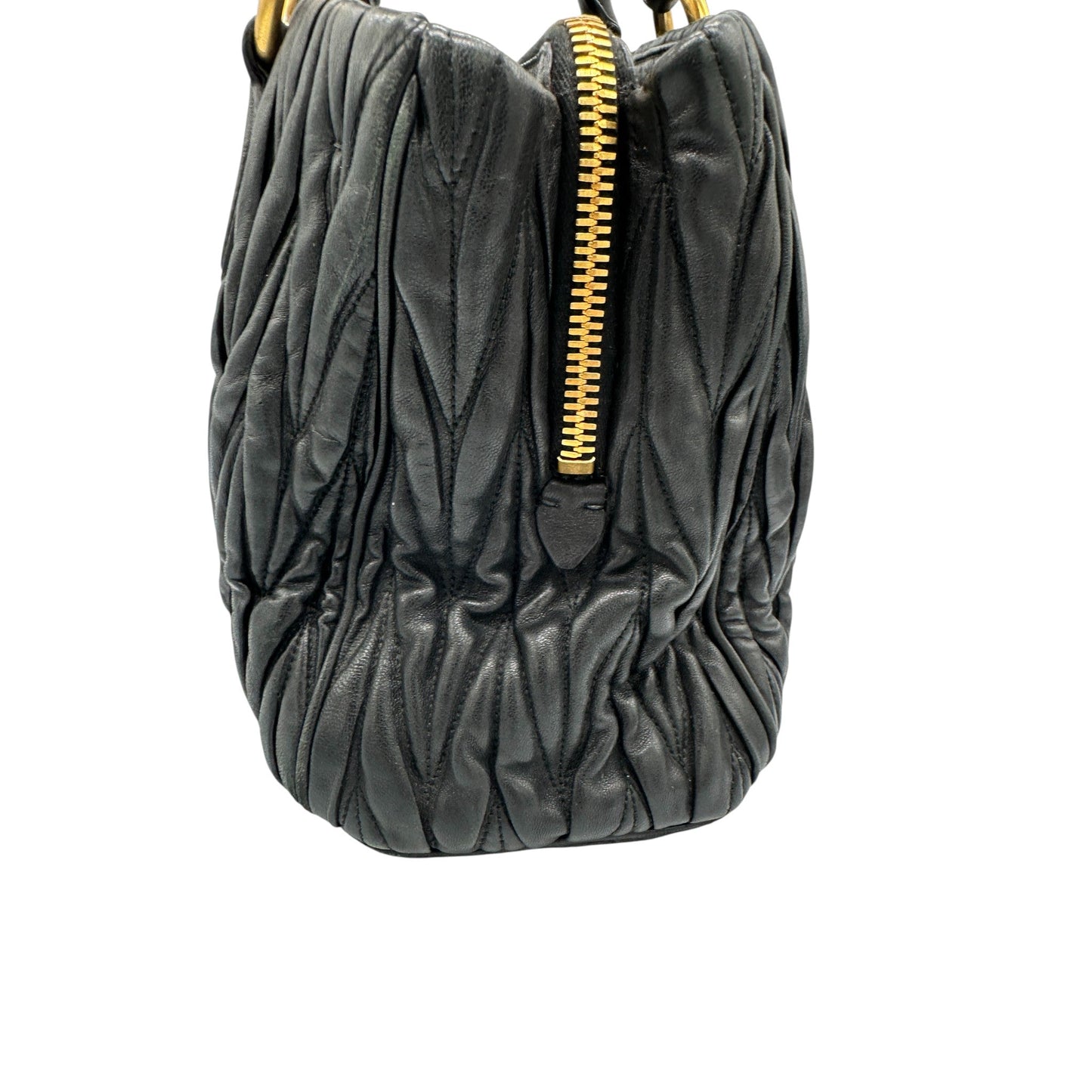 Miu Miu Matelassè Black Leather Handbag - Thanks it's Vintage