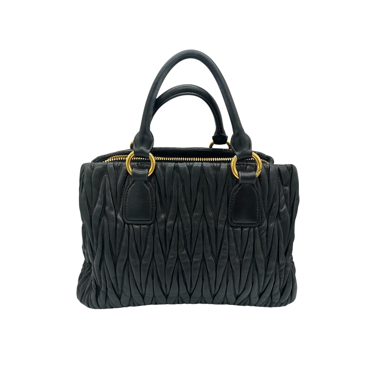 Miu Miu Matelassè Black Leather Handbag - Thanks it's Vintage