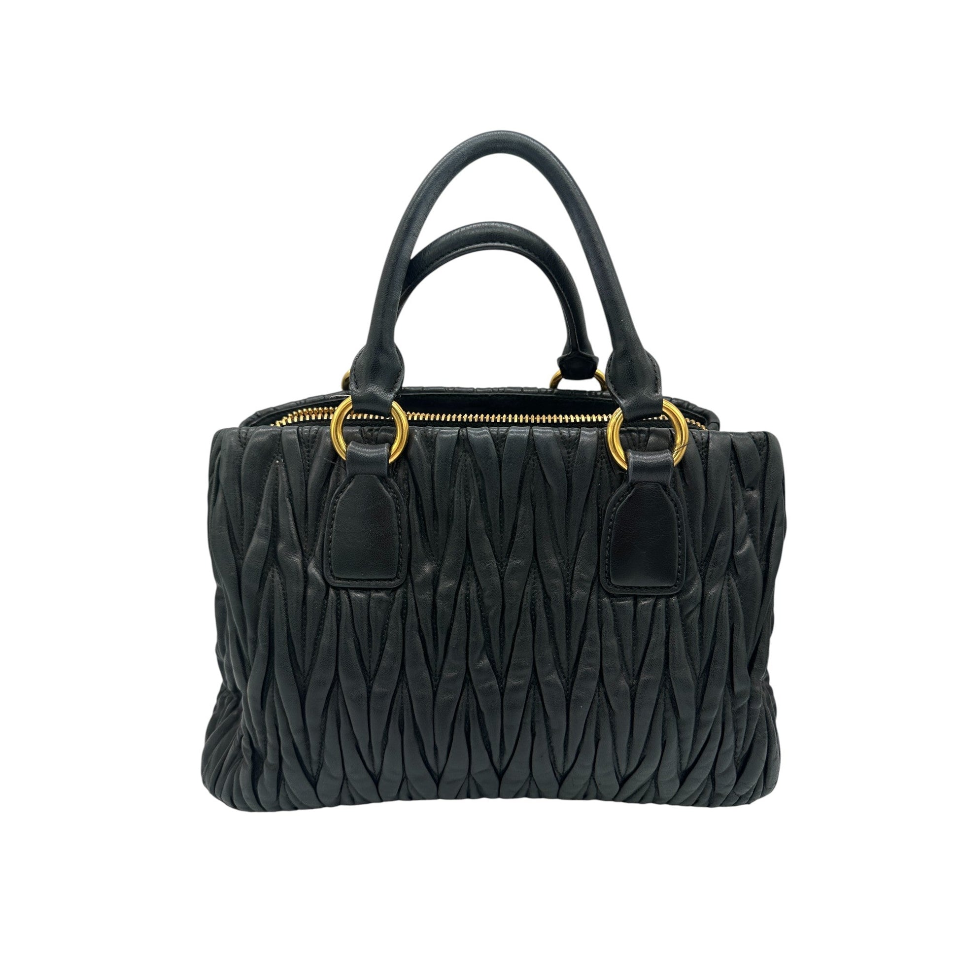 Miu Miu Matelassè Black Leather Handbag - Thanks it's Vintage